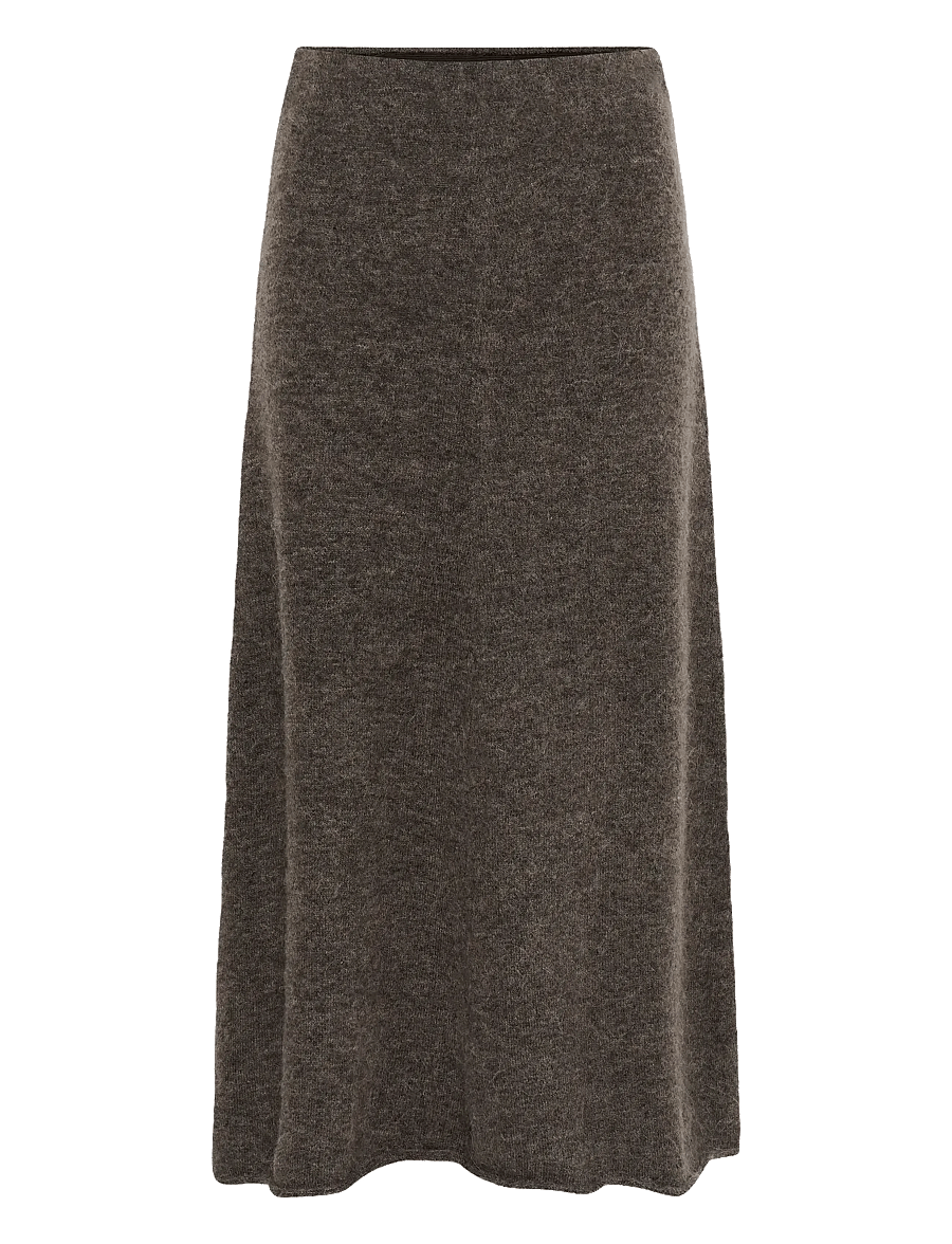 Soaked - SLMiya Skirt - kootud seelikud - dark grey melange - 1