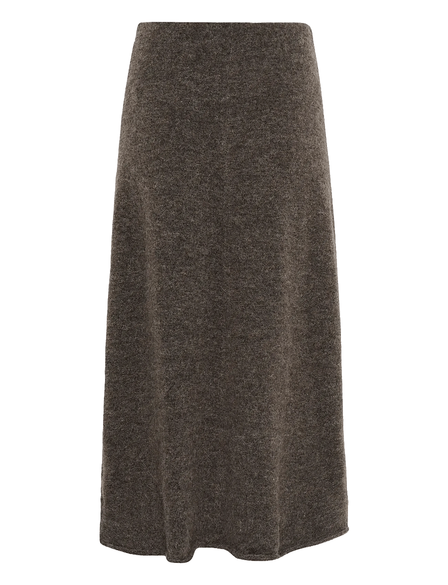 Soaked - SLMiya Skirt - kootud seelikud - dark grey melange - 2