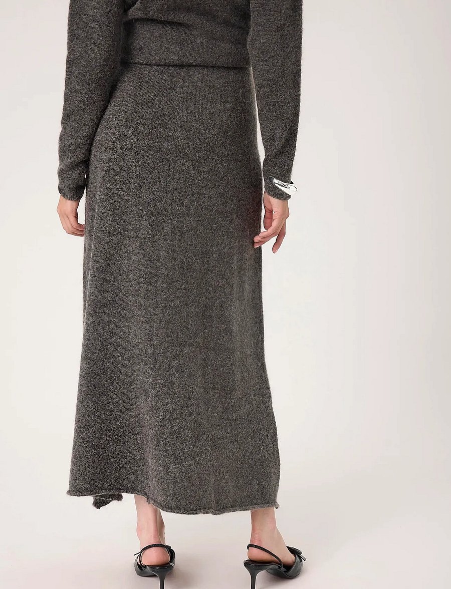 Soaked - SLMiya Skirt - kootud seelikud - dark grey melange - 4