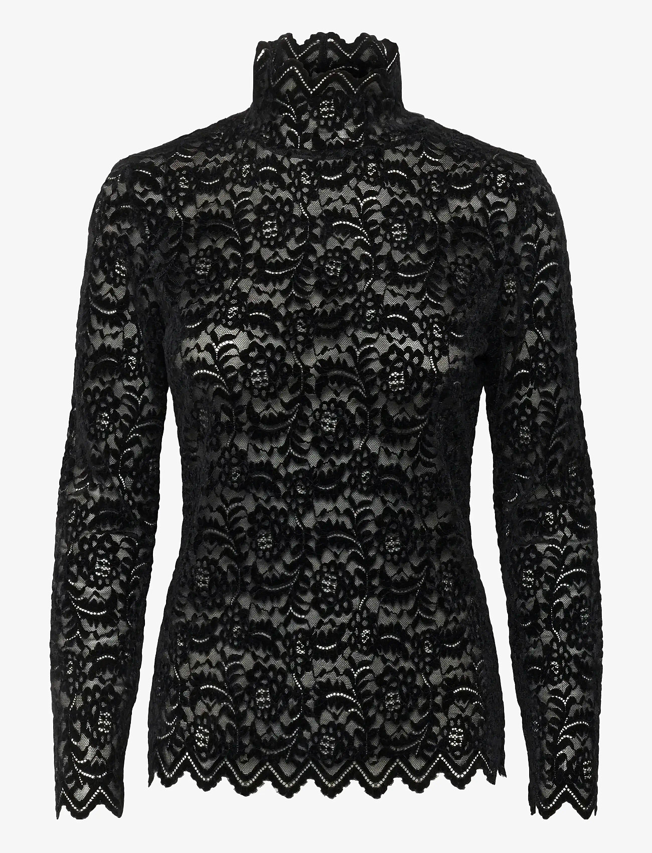 Soaked in Luxury - SLSable Mockneck Tee - polotröjor - black - 1