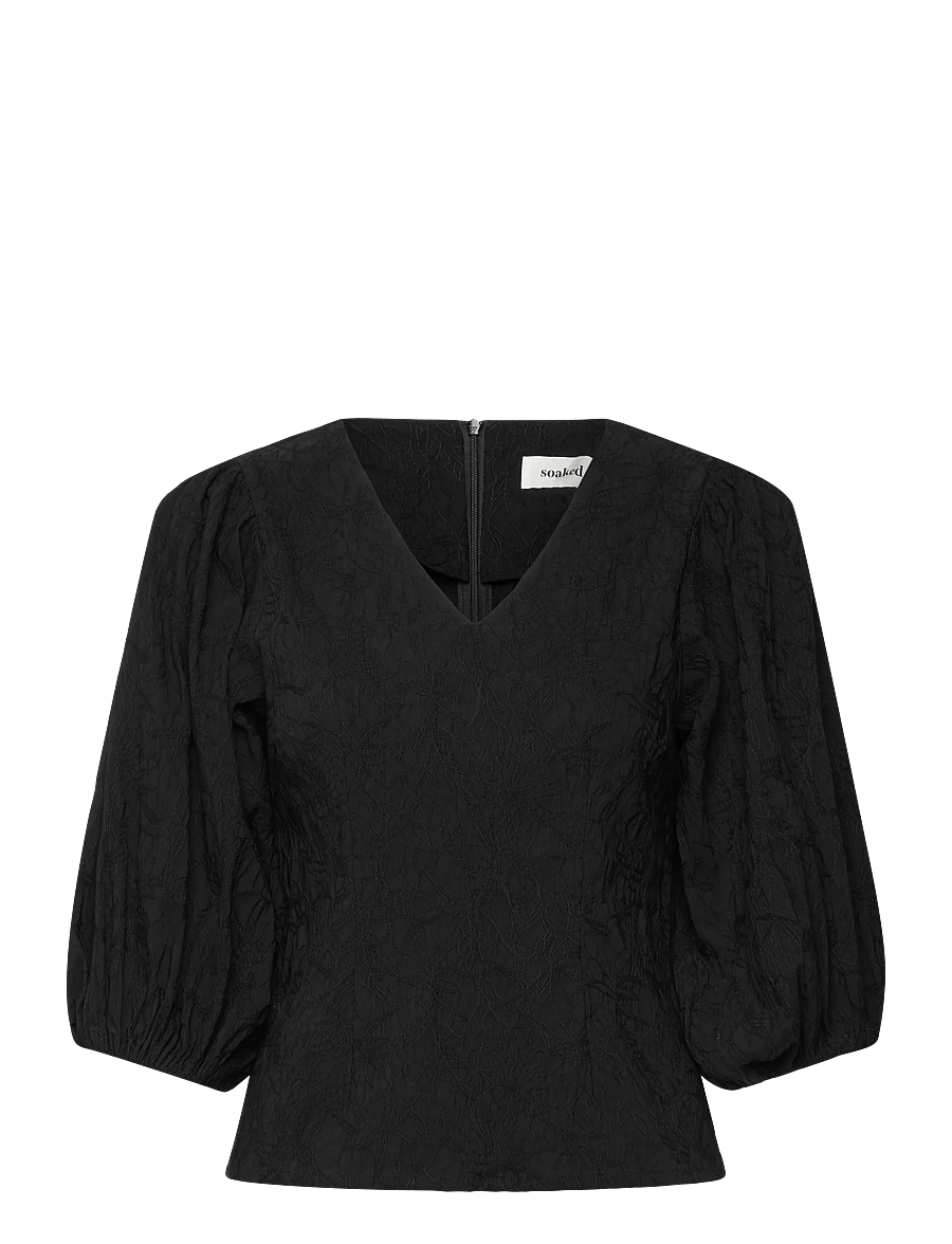 Soaked - SLMaybel Blouse 3/4 - langärmelige blusen - black - 1