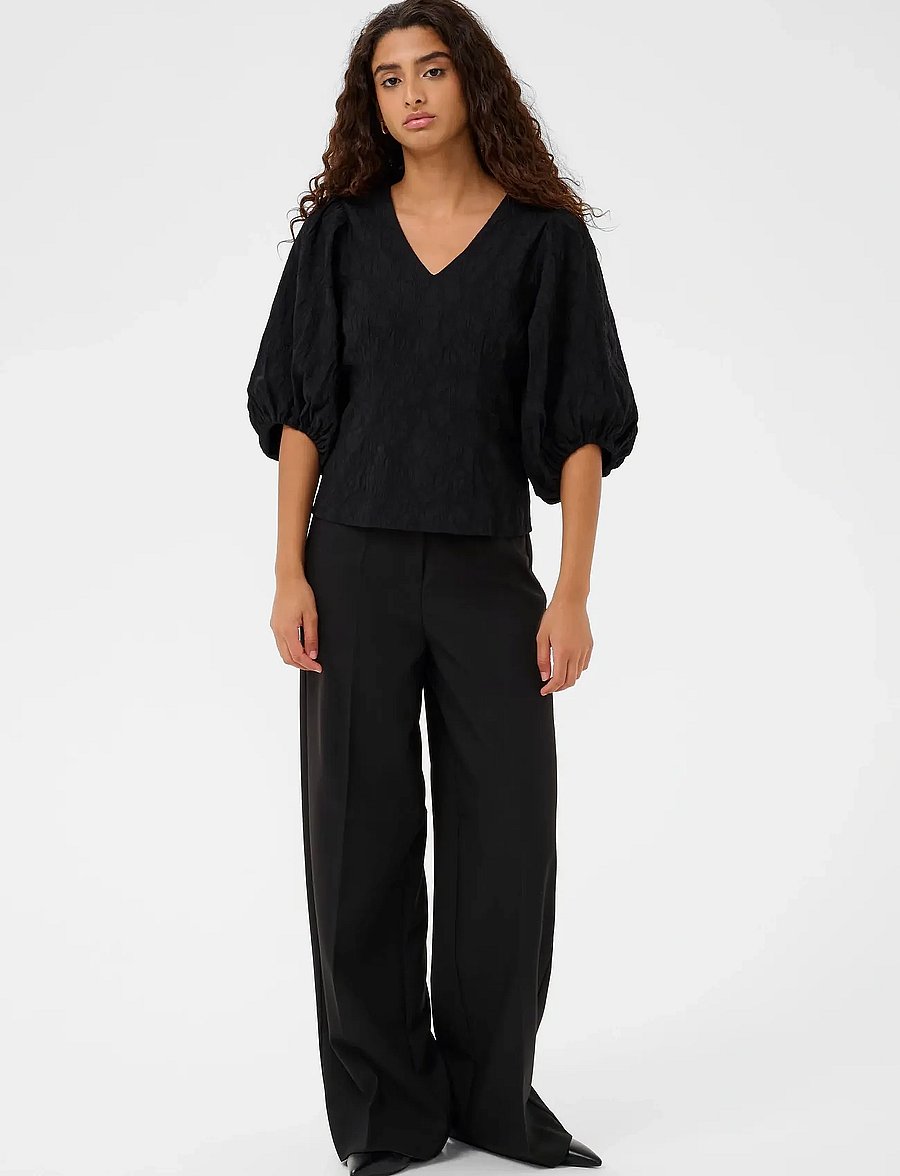 Soaked - SLMaybel Blouse 3/4 - langärmelige blusen - black - 3