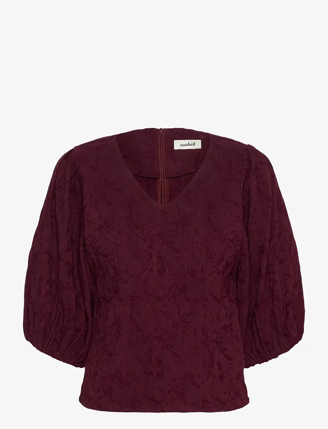 Soaked - SLMaybel Blouse 3/4 - winetasting - 1