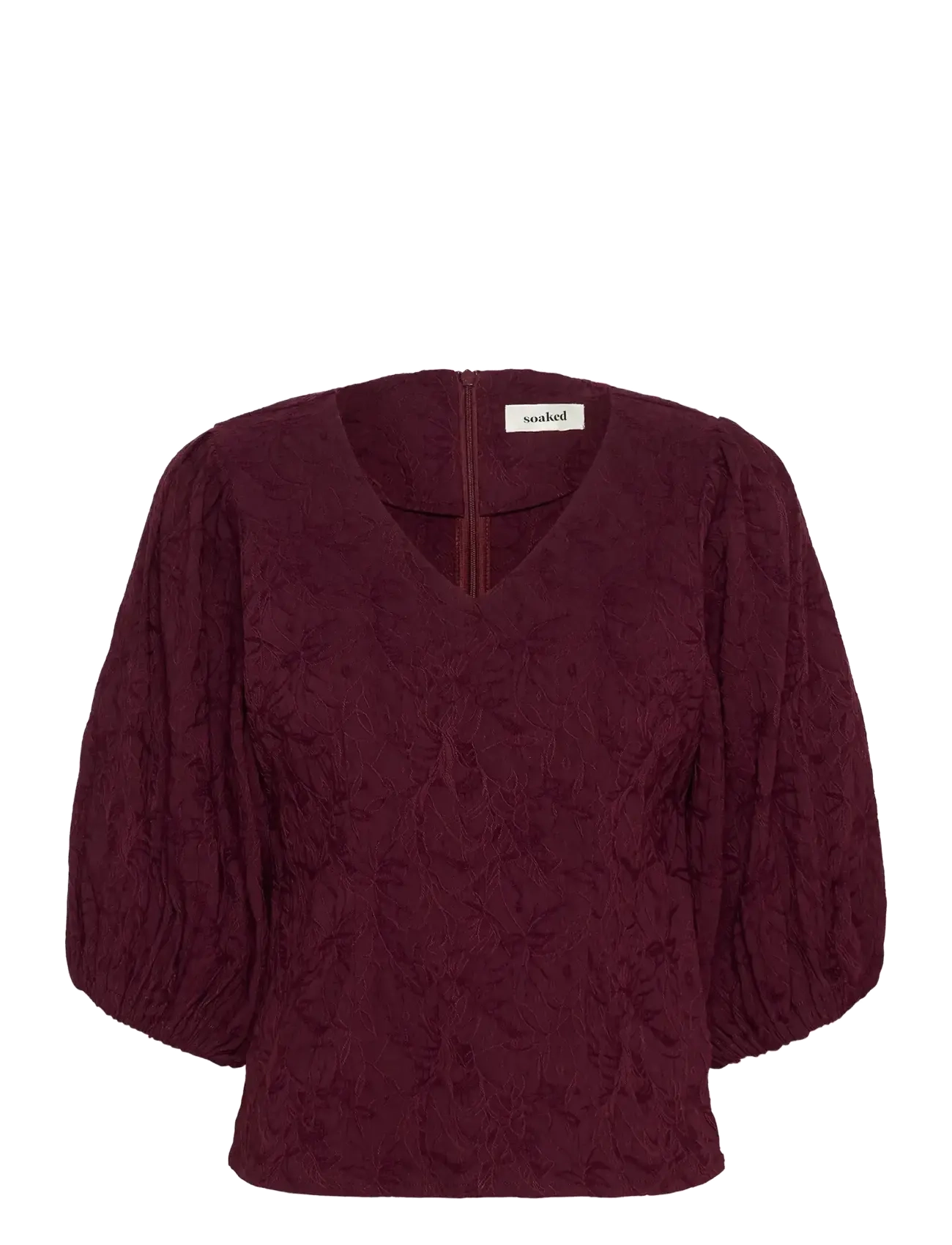 Soaked in Luxury SLMaybel Blouse 3/4 - Soaked in Luxury - WINETASTING / burgundy