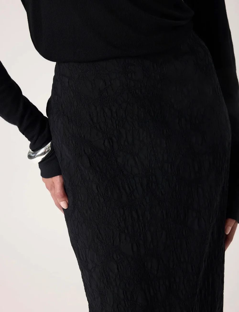 Soaked in Luxury - SLMaybel Xala Pencil Skirt - midi kjolar - black - 5
