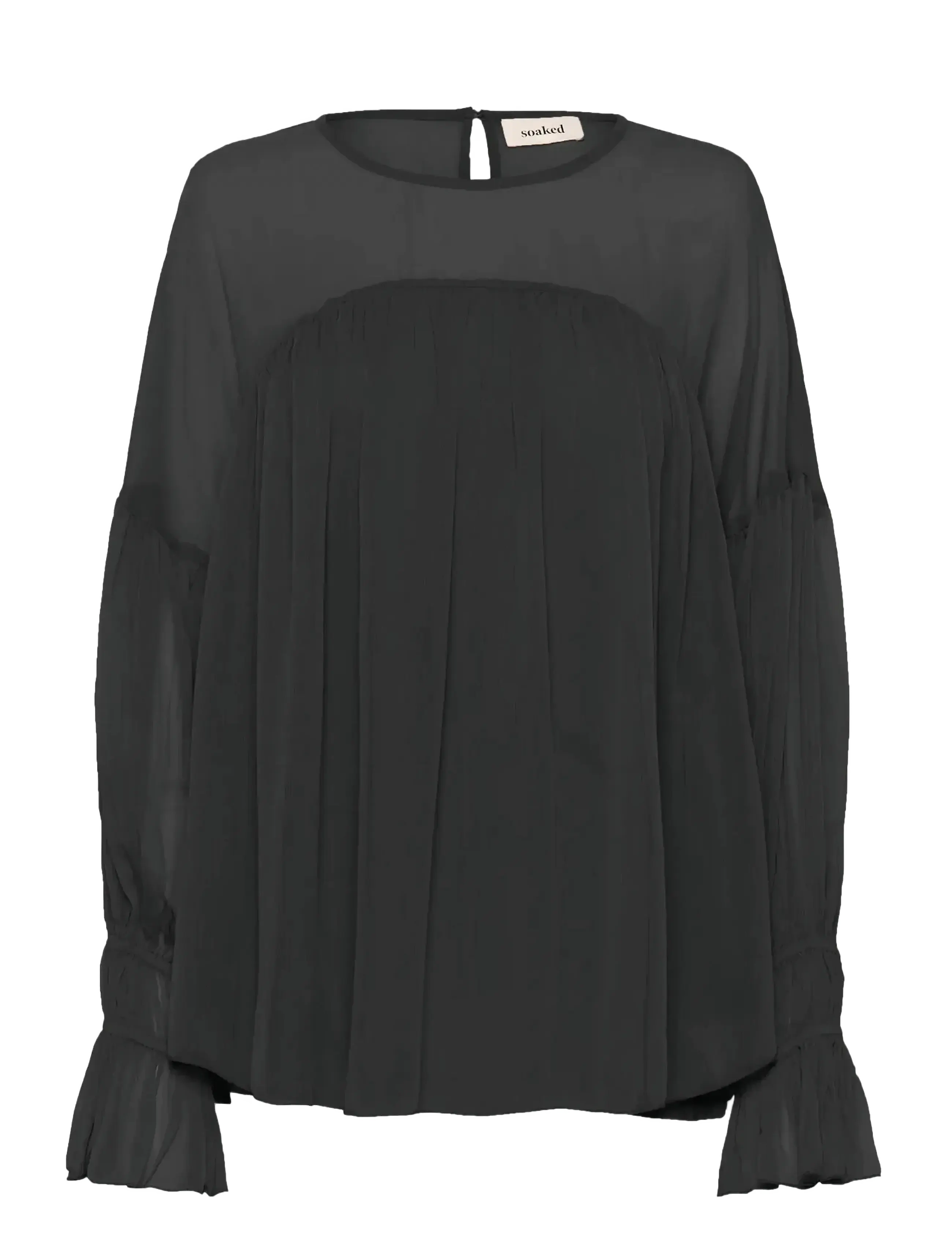 SOAKED Slharietta Bluse Ls Schwarz - M - Damen
