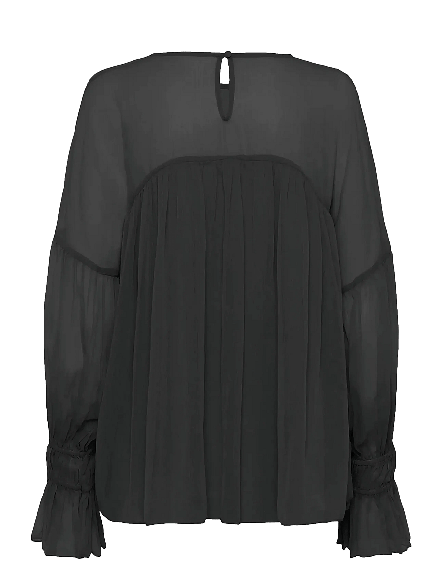 Soaked - SLHarietta Blouse LS - langärmelige blusen - black - 2