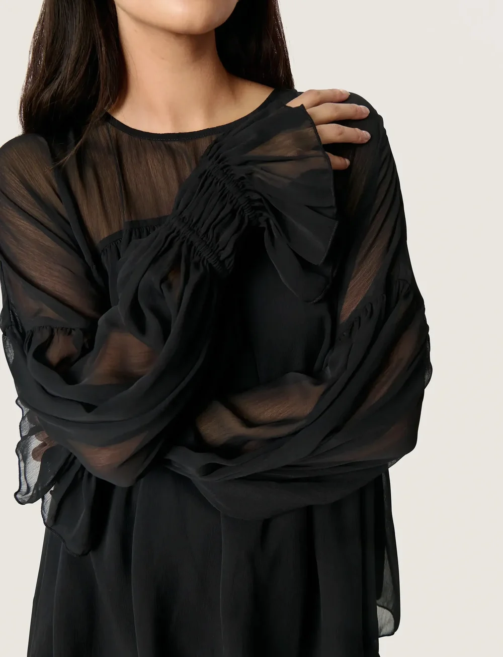 Soaked in Luxury - SLHarietta Blouse LS - long sleeved blouses - black - 5