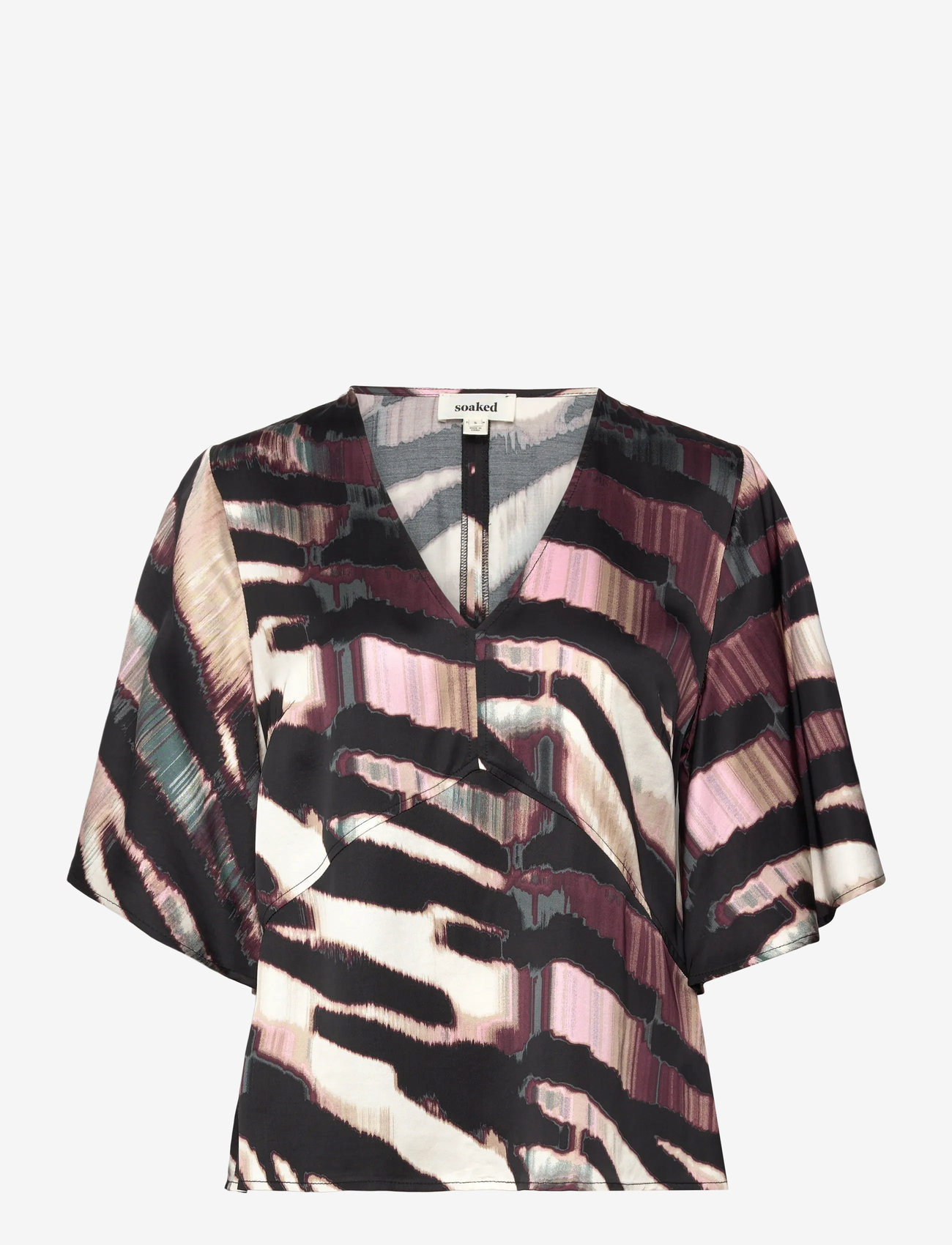 Soaked - SLCiela Blouse SS - kurzämlige blusen - animalistic print - 0