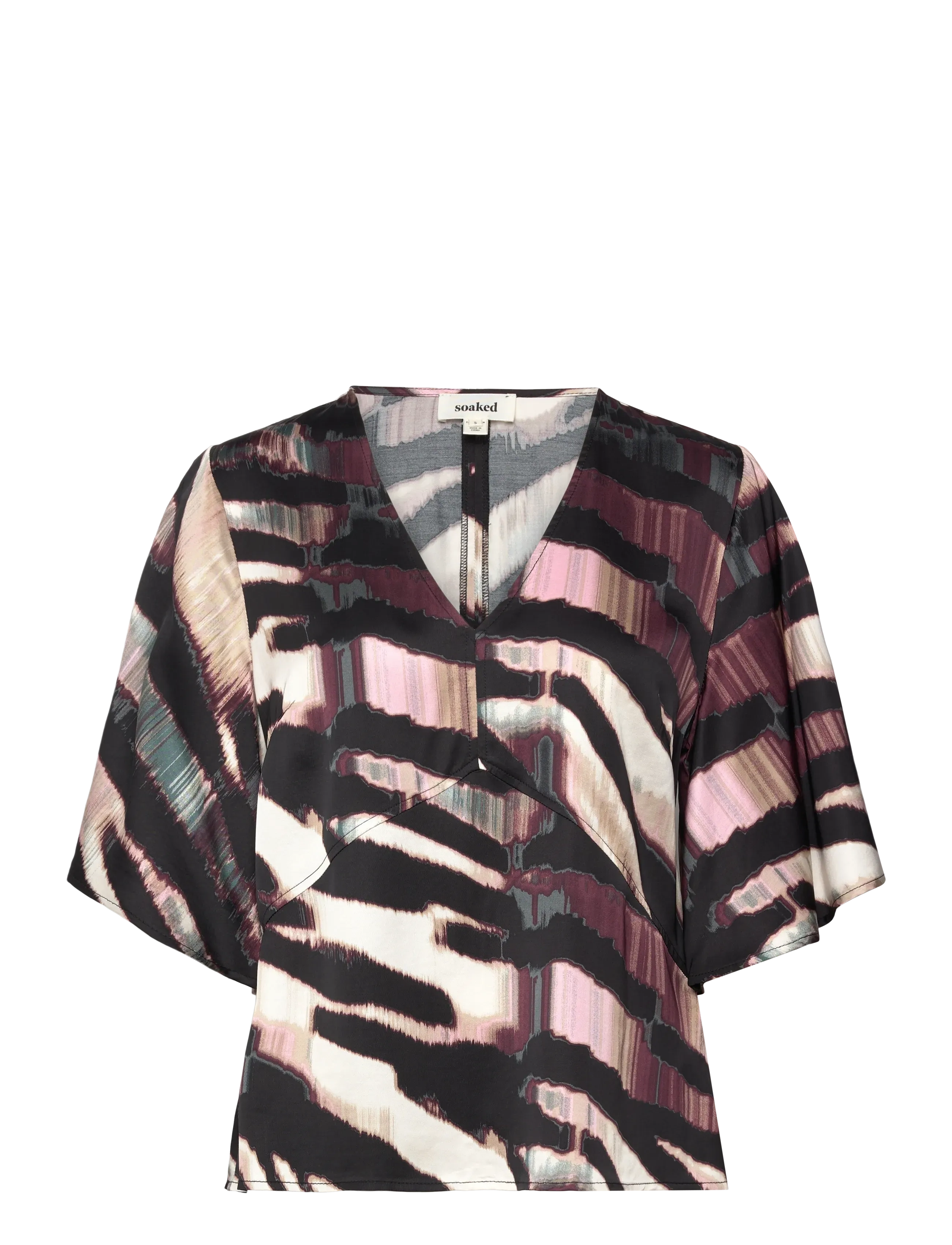 Soaked SLCiela Blouse SS - Nyheder - ANIMALISTIC PRINT / multi