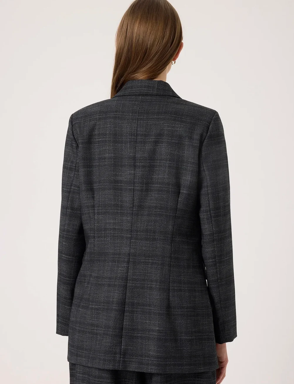 Soaked in Luxury - SLEvonne Fitted Blazer - dobbeltradede blazere - black suiting check - 4