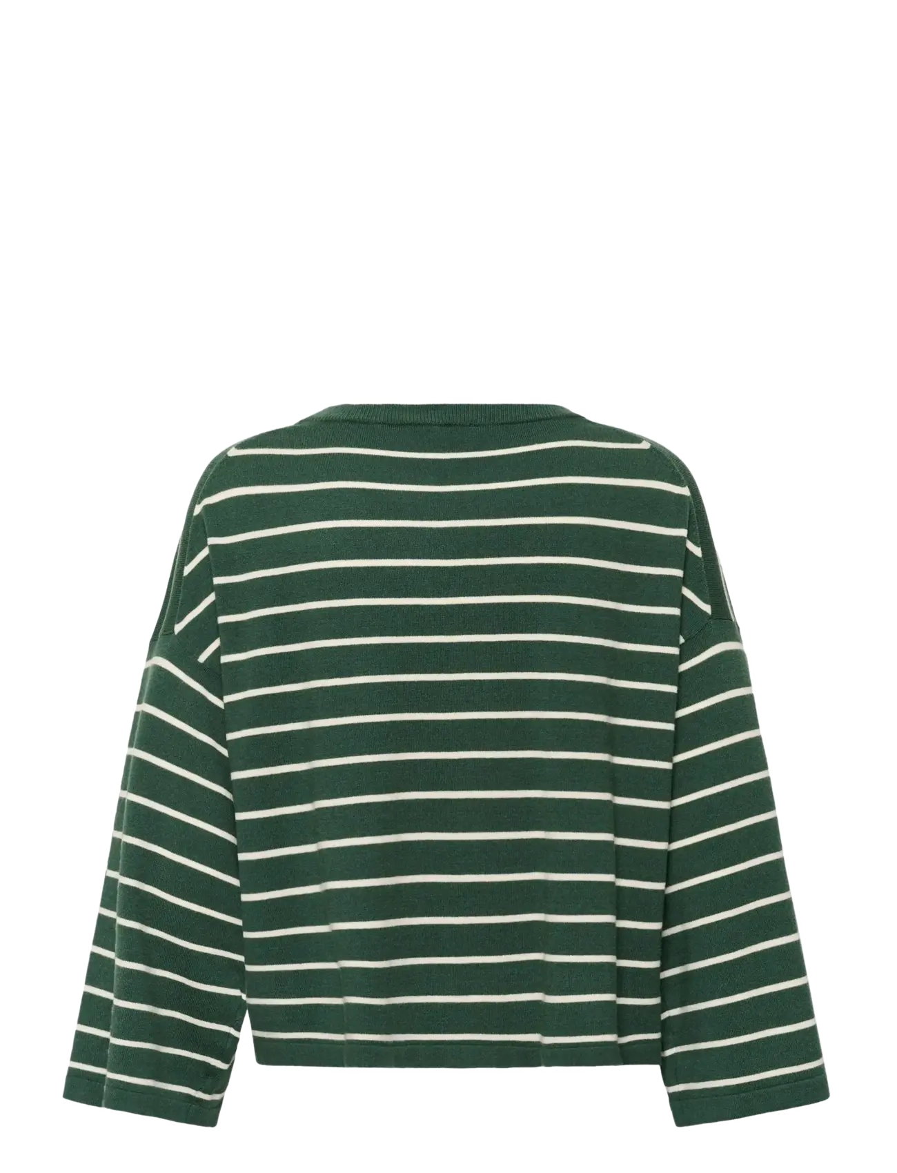 Soaked - SLSpina Boxy Pullover Cropped - laveste priser - trekking green w white stripe - 2
