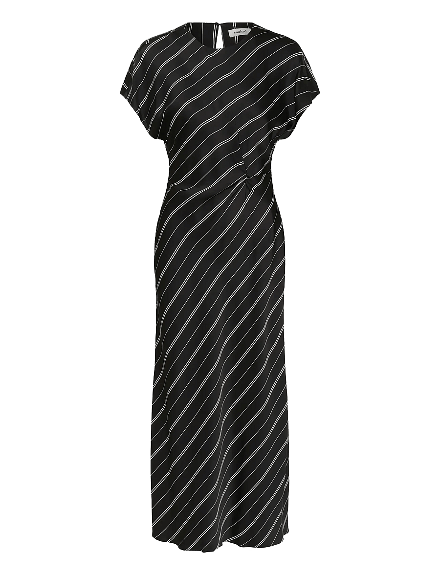 Soaked - SLMarcela Mirmir Printed Dress - midikleider - black w white stripes - 1