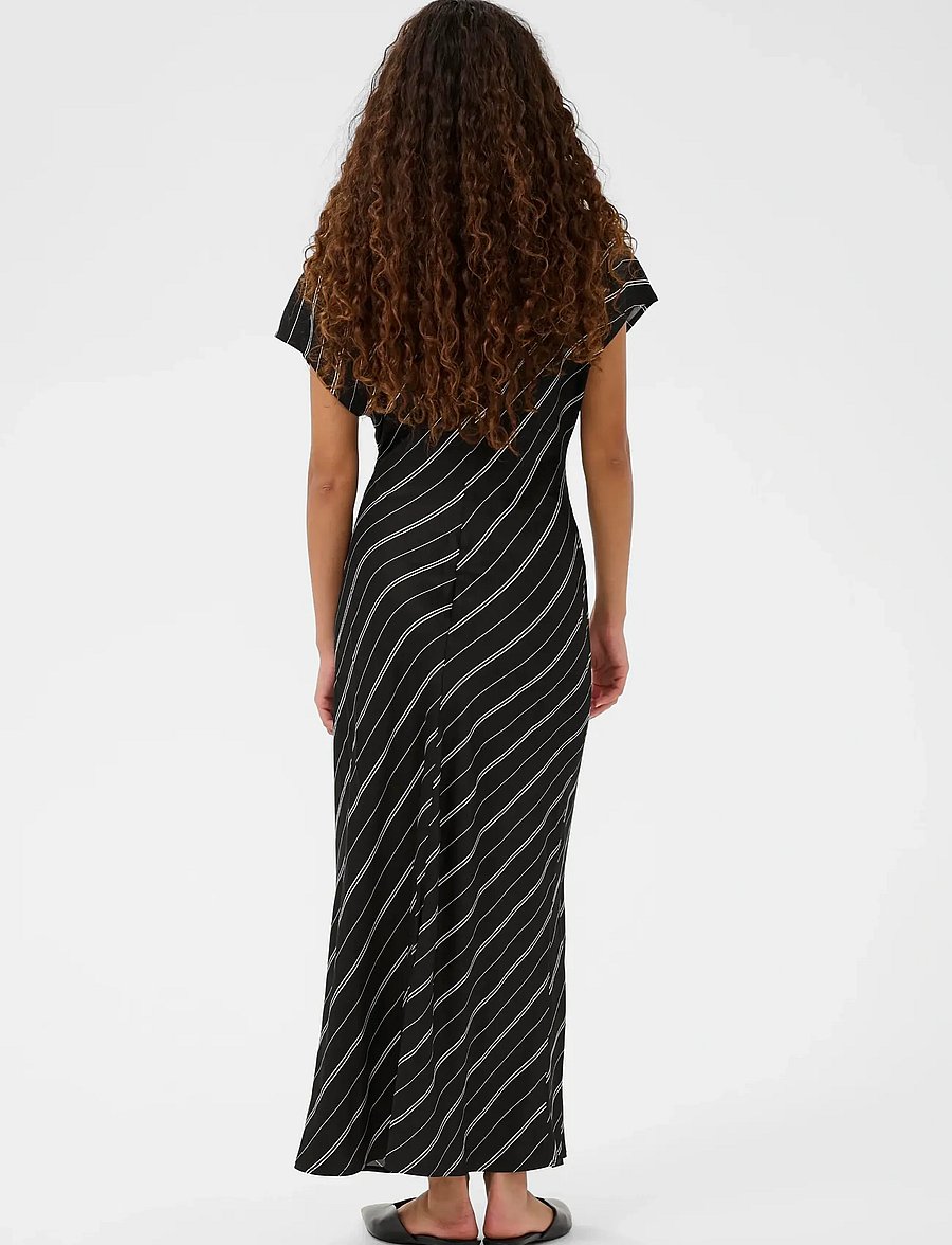 Soaked - SLMarcela Mirmir Printed Dress - midikleider - black w white stripes - 4