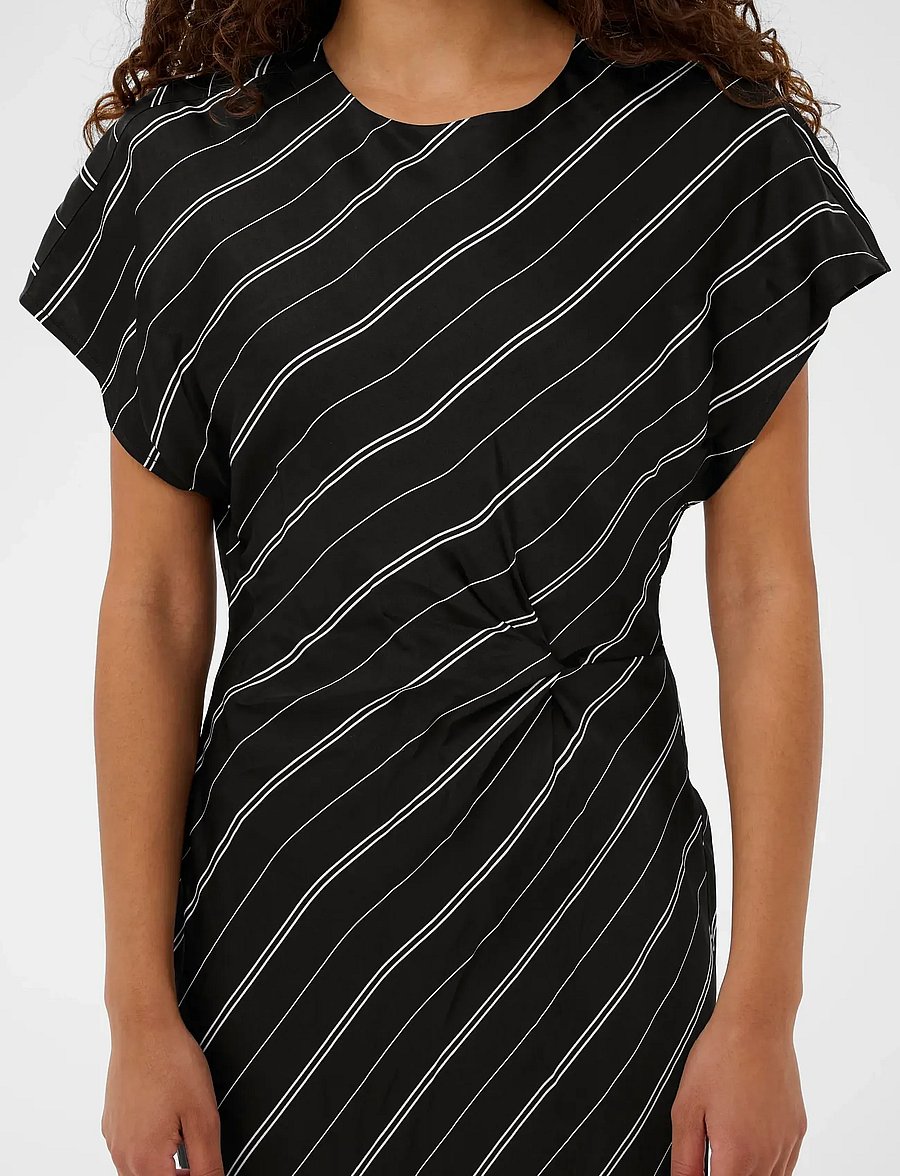 Soaked - SLMarcela Mirmir Printed Dress - midikleider - black w white stripes - 5