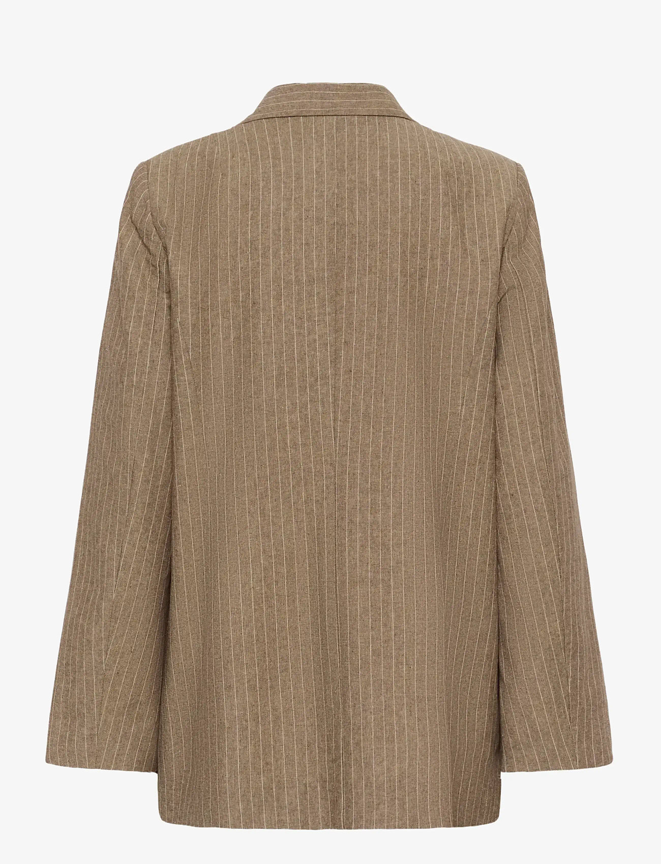 Soaked in Luxury - SLGinevra Blazer - Ühes joones nööpidega bleiserid - cappucino pin stripe - 2