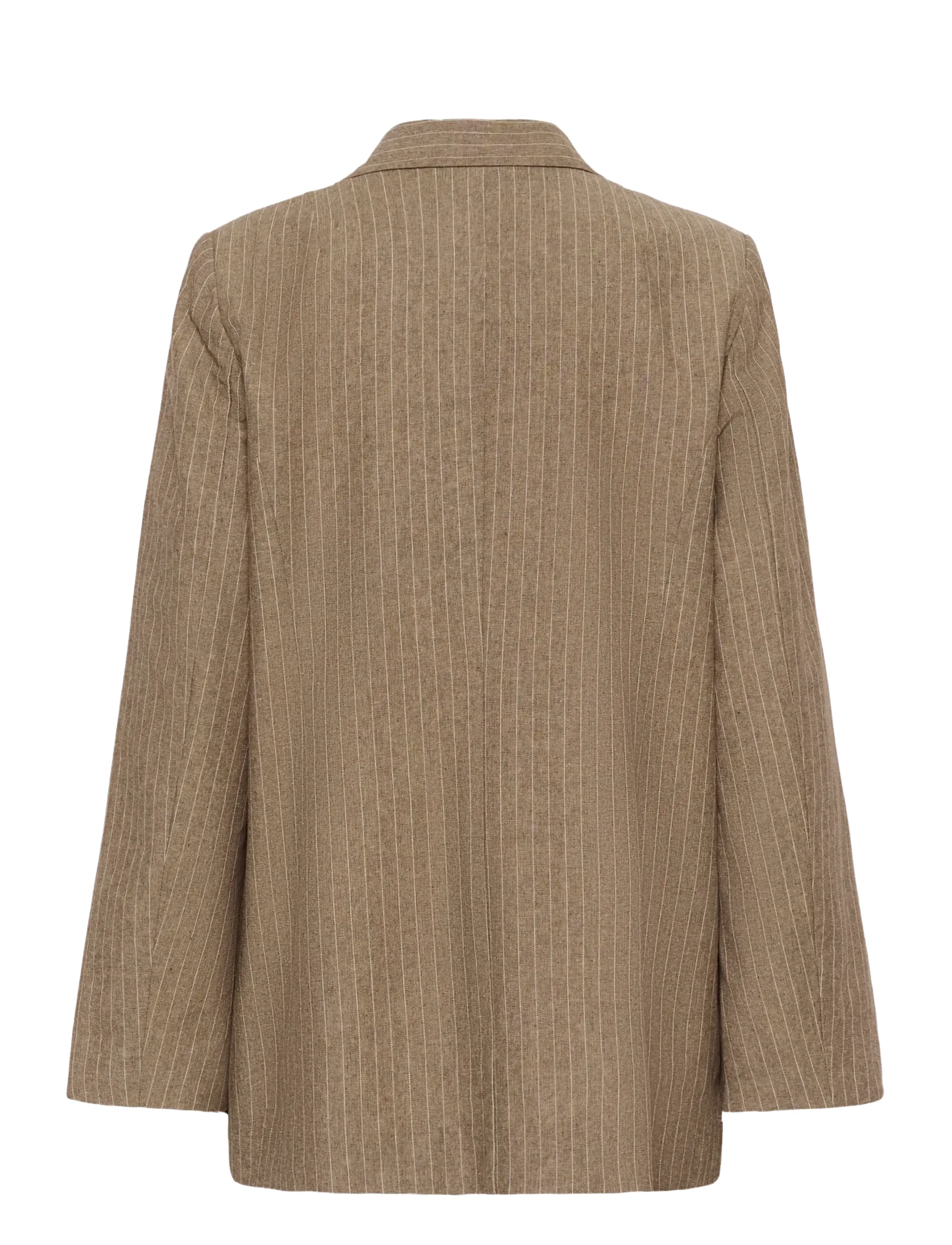 Soaked - SLGinevra Blazer - enkeltradede blazere - cappucino pin stripe - 2