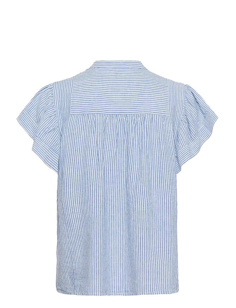 Soaked in Luxury - SLAria Blouse - kurzämlige blusen - regatta and white stripe - 2