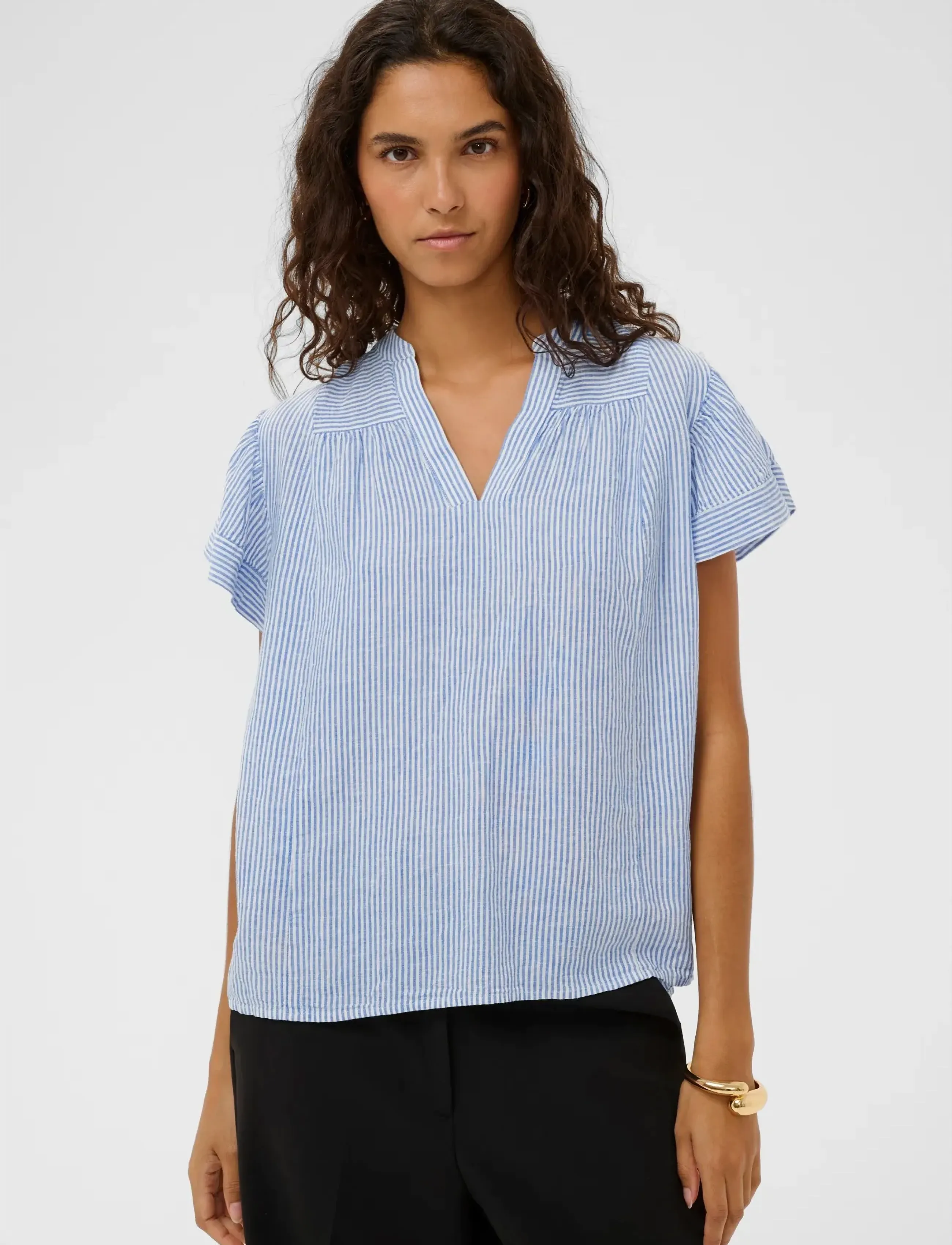Soaked - SLAria Blouse - palaidinės trumpomis rankovėmis - regatta and white stripe - 5