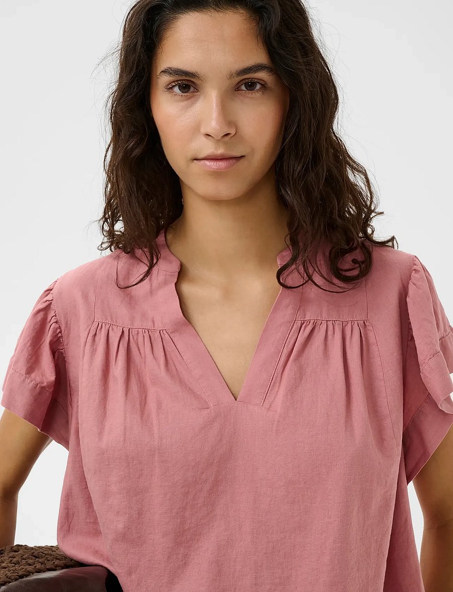 Soaked - SLAria Blouse - kurzärmelige blusen - ash rose - 5