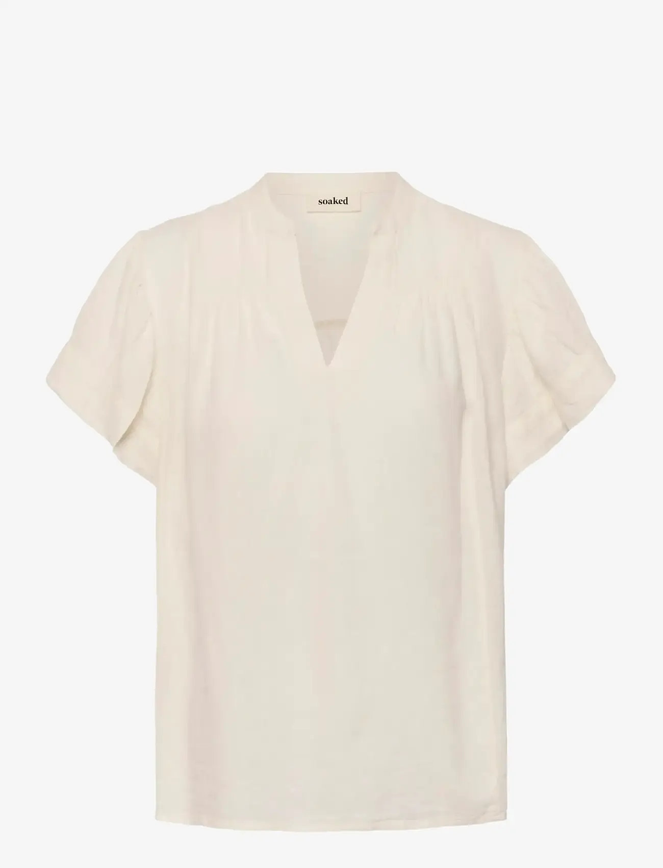 Soaked - SLAria Blouse - kortærmede bluser - broken white - 1