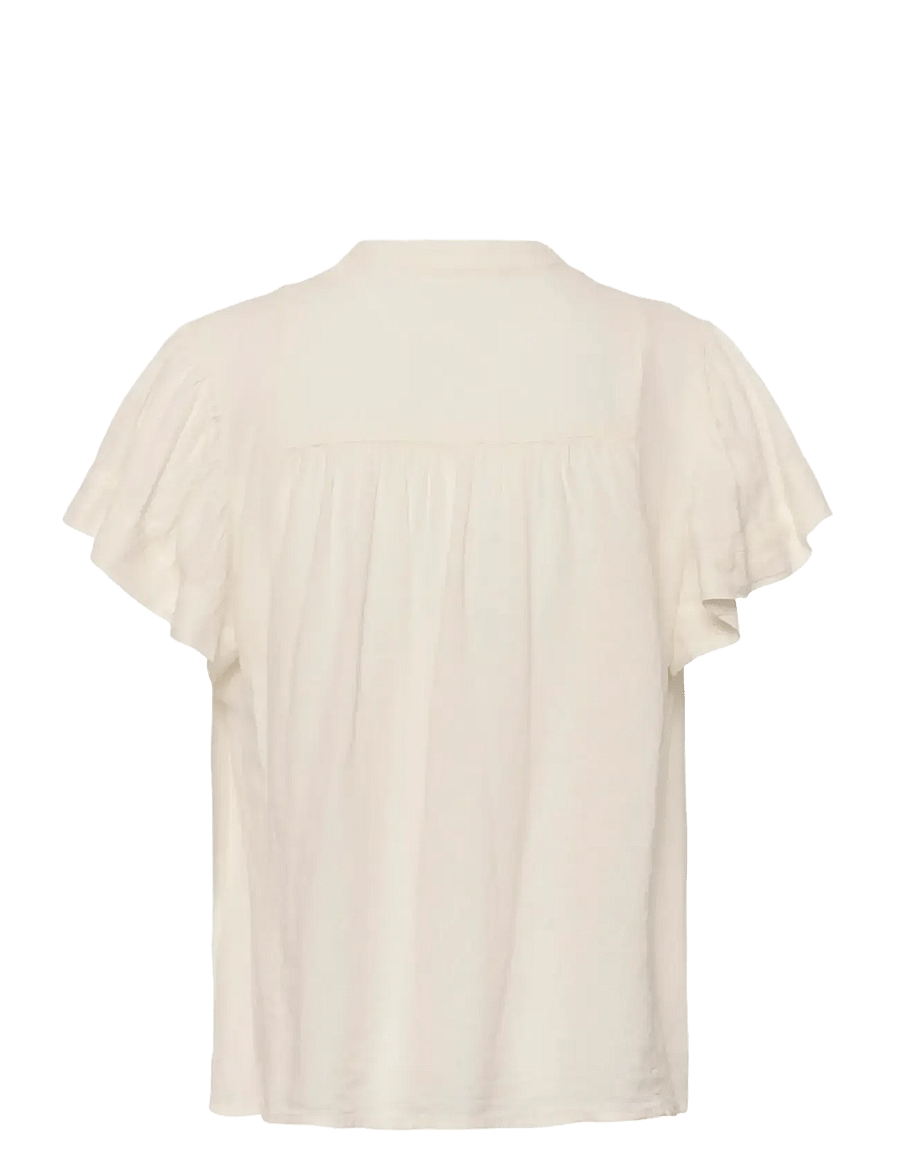 Soaked - SLAria Blouse - kortärmade blusar - broken white - 2