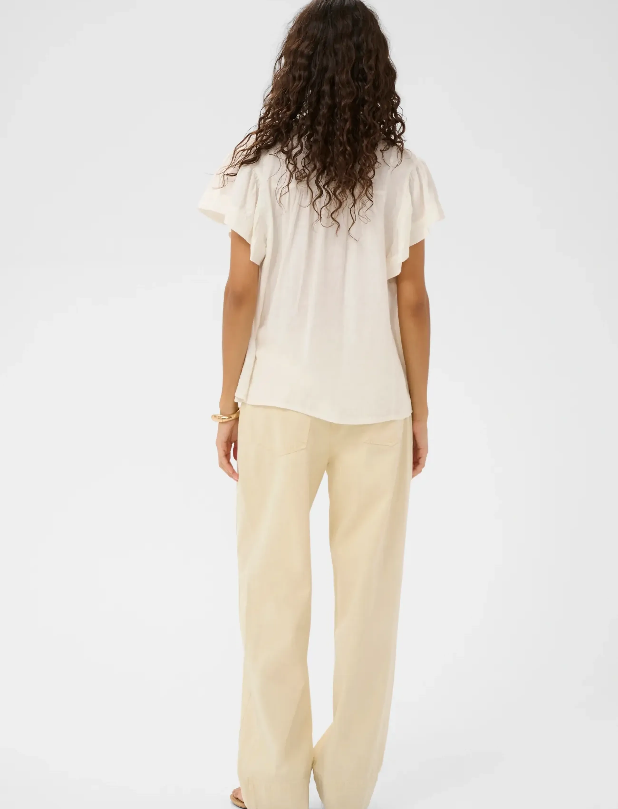 Soaked - SLAria Blouse - blūzes ar īsām piedurknēm - broken white - 4