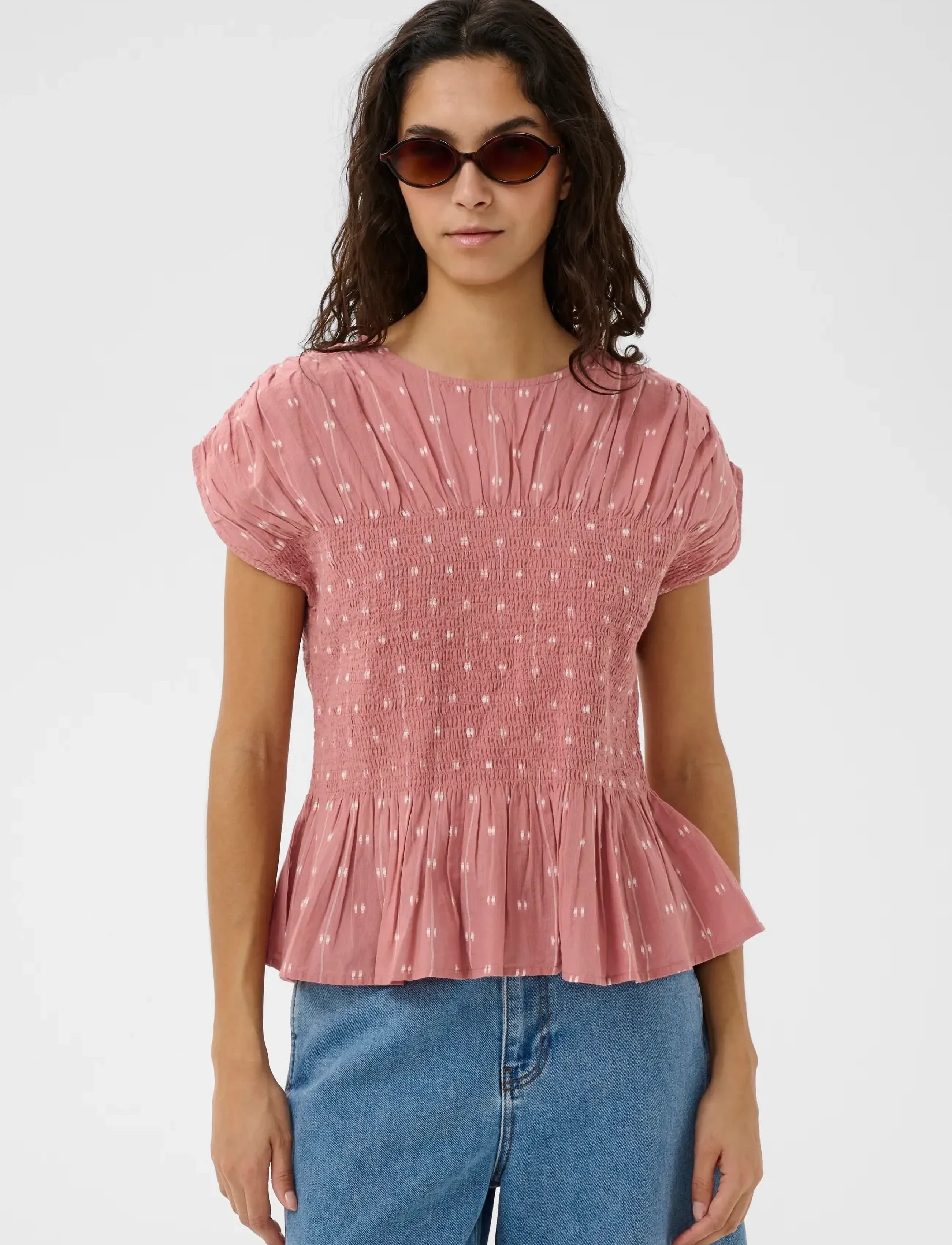 Soaked Slamelie Blouse, Kvinder, Smock Bluse, Pink, Str: L