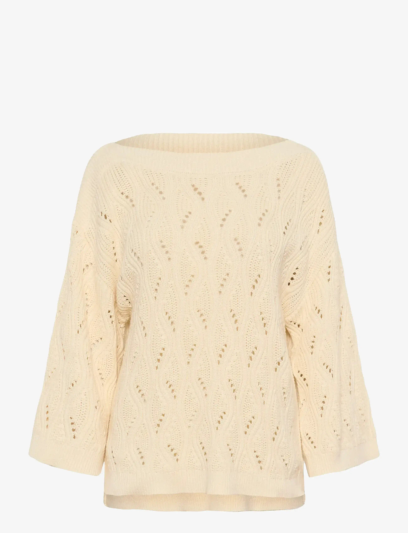 Soaked in Luxury - SLRava Nanna Pullover 3/4 - pullover - whisper white - 1