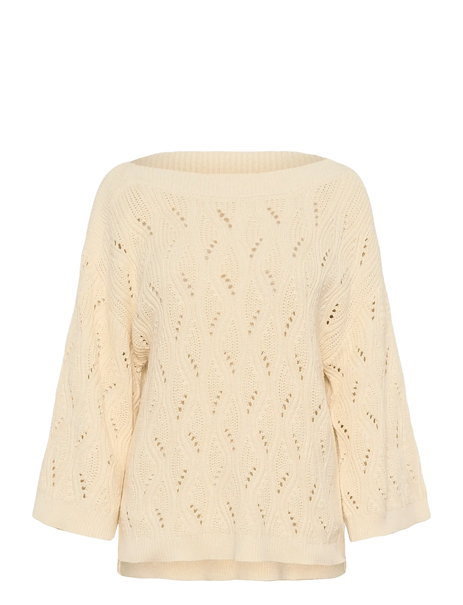 Soaked - SLRava Nanna Pullover 3/4 - pullover - whisper white - 1