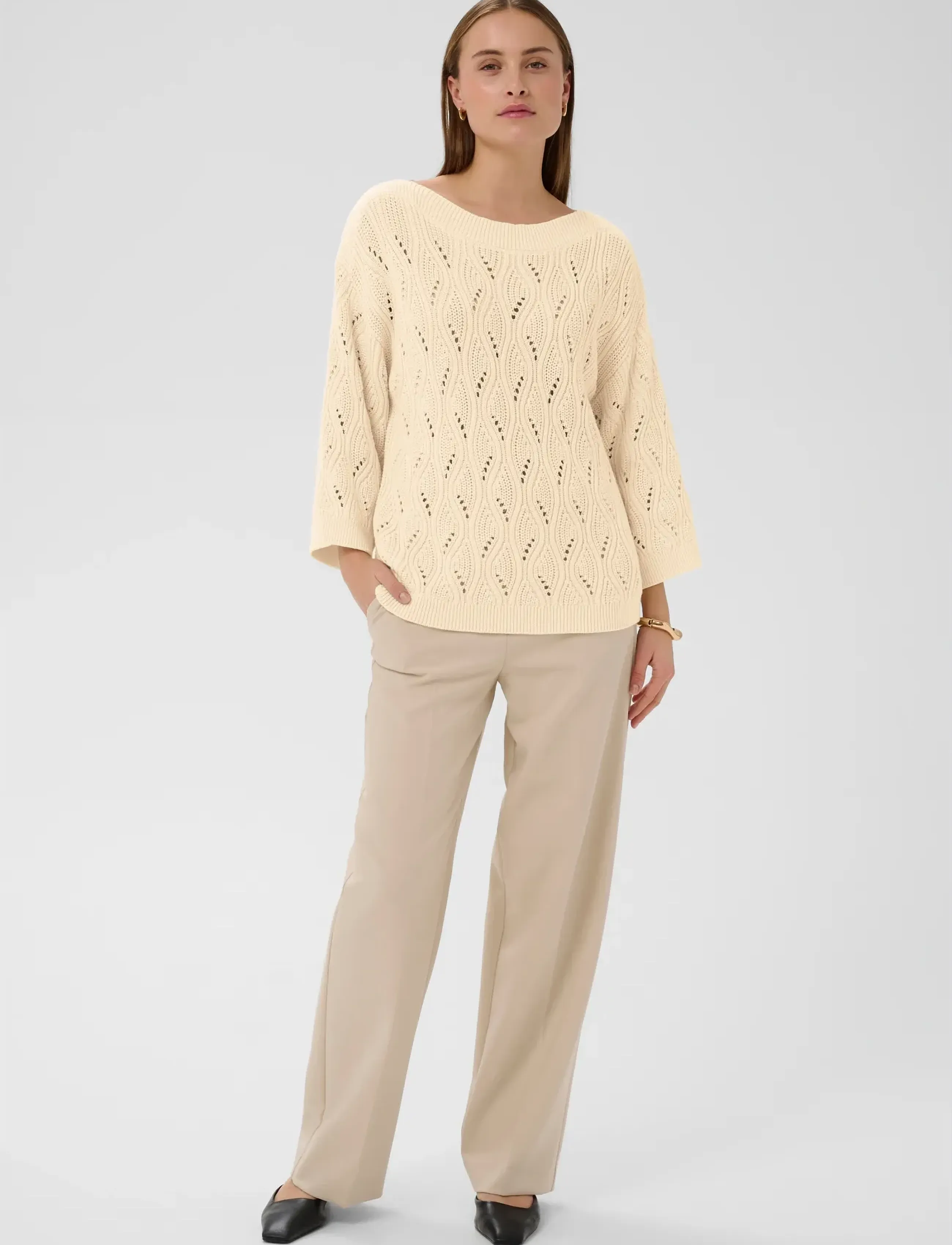 Soaked - SLRava Nanna Pullover 3/4 - sviitrid - whisper white - 3