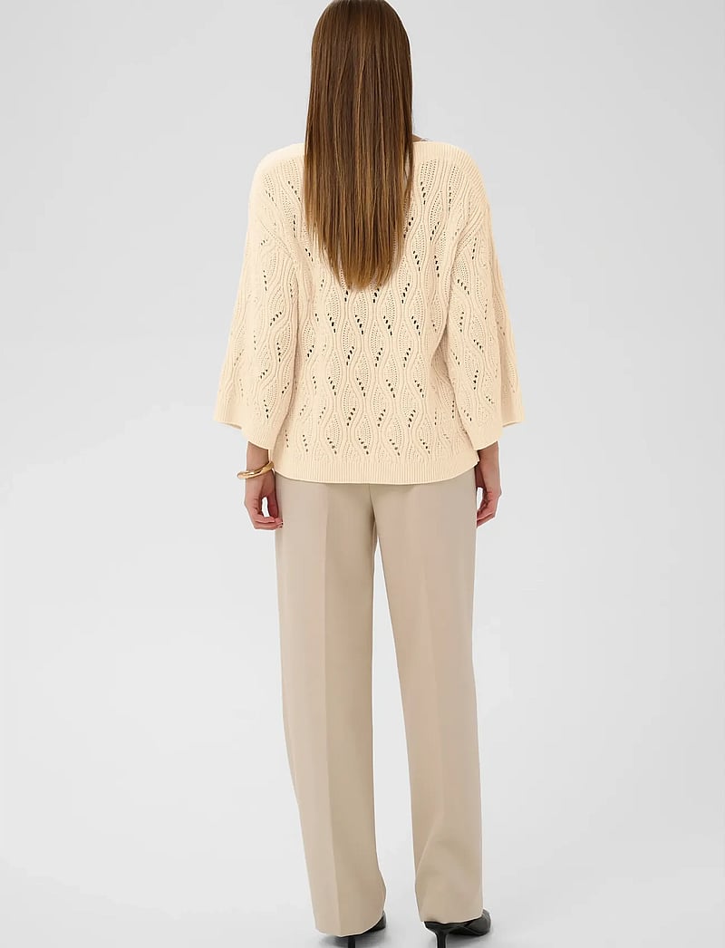 Soaked in Luxury - SLRava Nanna Pullover 3/4 - pullover - whisper white - 4