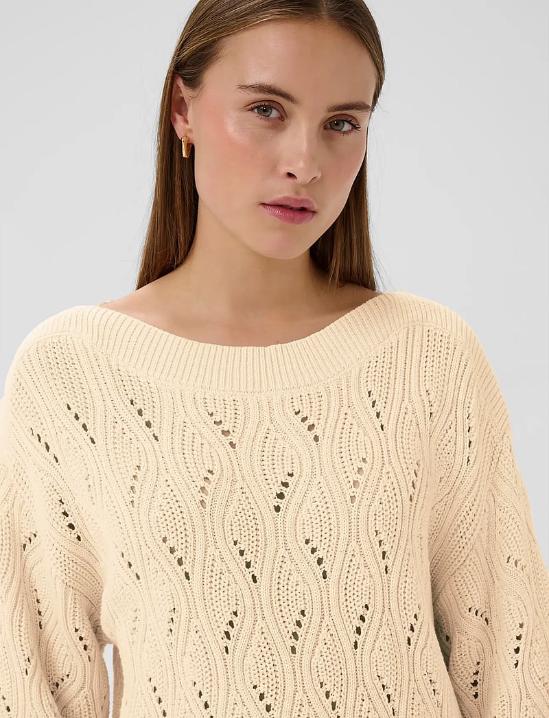 Soaked in Luxury - SLRava Nanna Pullover 3/4 - pullover - whisper white - 5