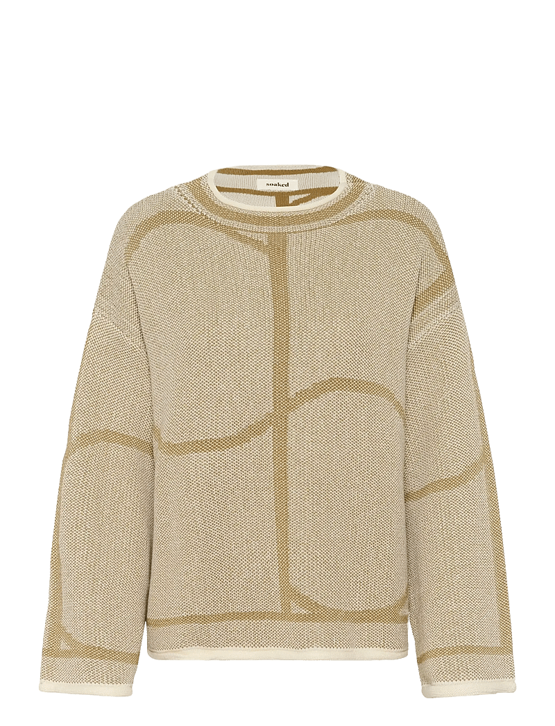 Soaked in Luxury - SLRava Mono Pullover - stickade tröjor - dull gold - 1