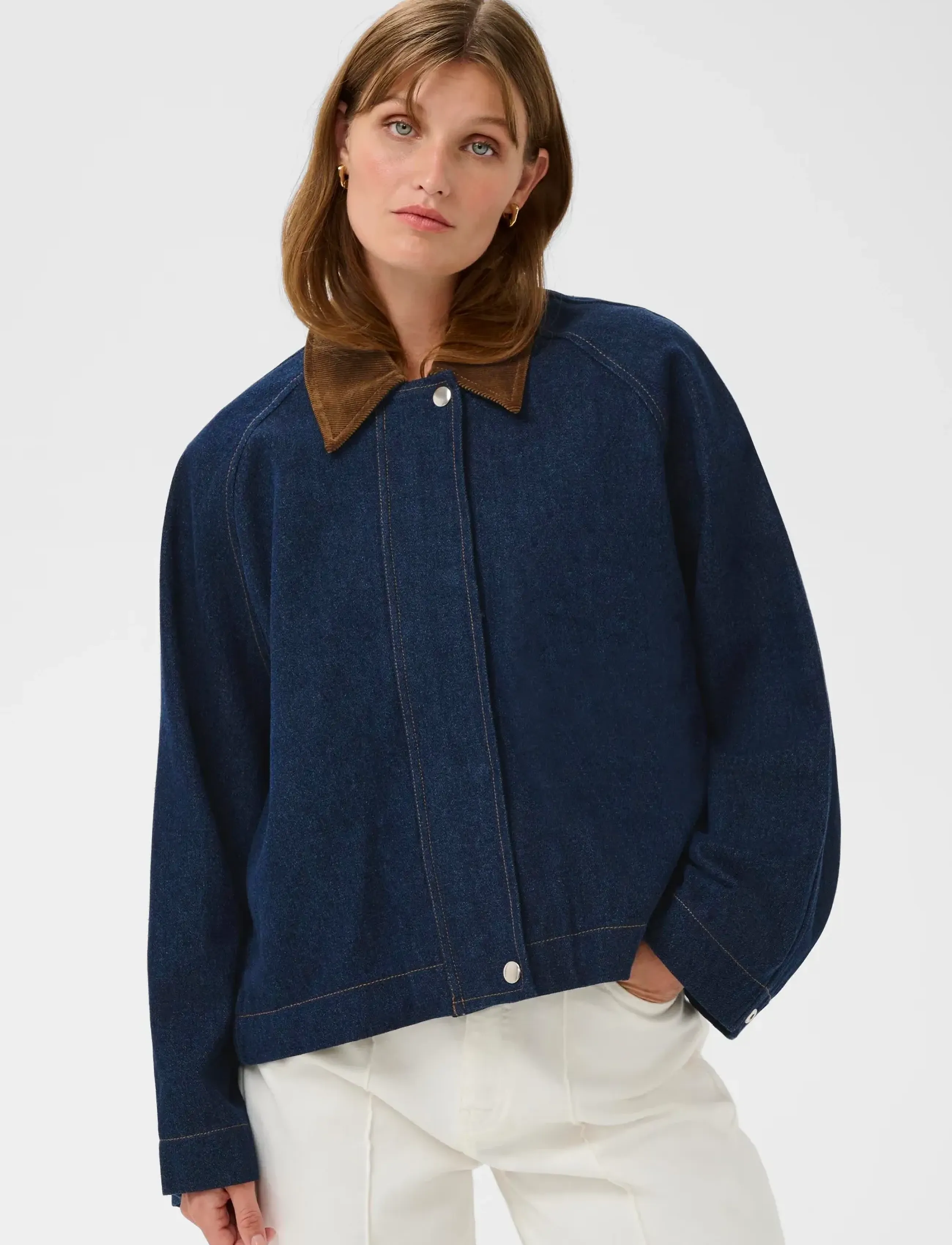 Soaked Sljannine Jacket, M, Jackets, Marineblau - Denim, Frauen