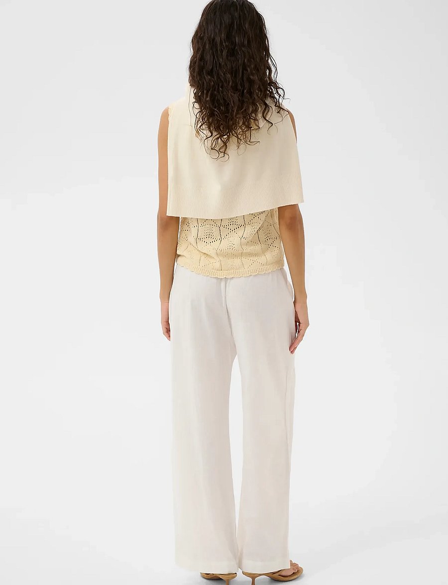 Soaked - SLAria Pants - bukser med brede ben - broken white - 4