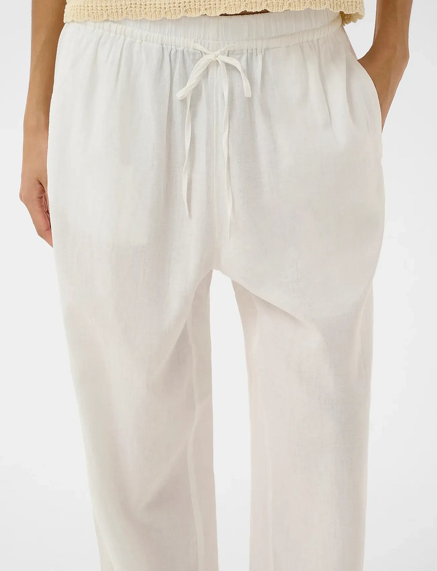 Soaked - SLAria Pants - bukser med brede ben - broken white - 5