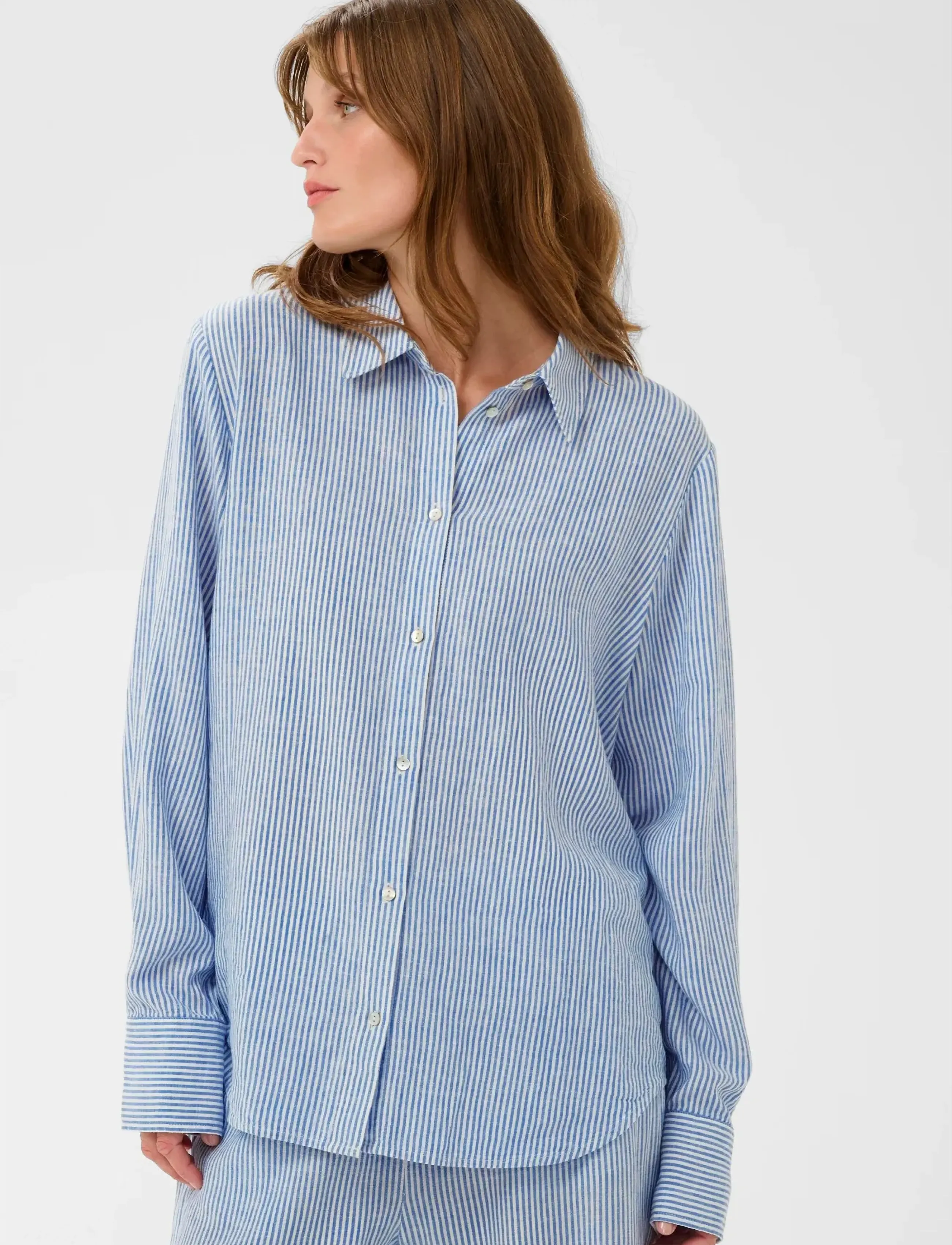 Soaked SLAria Shirt - Särgid - REGATTA AND WHITE STRIPE / blue