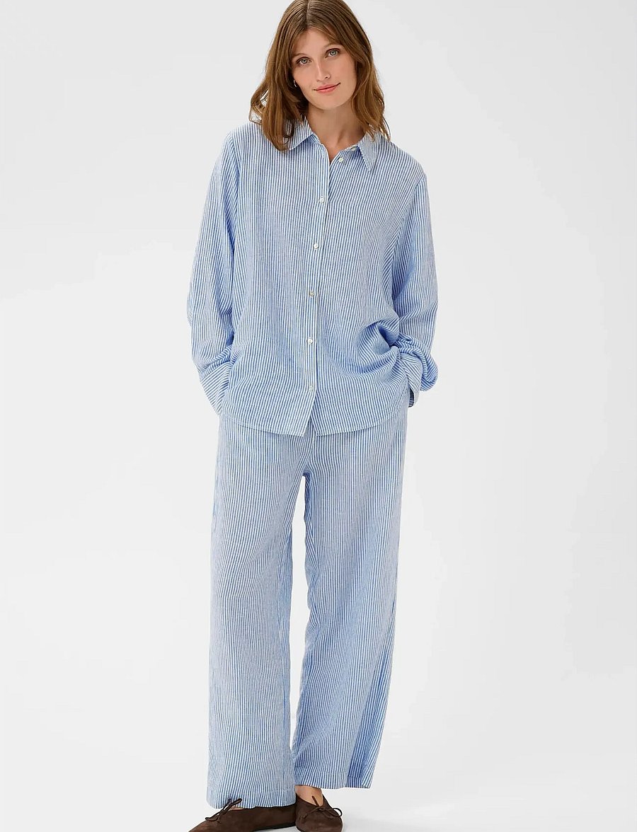 Soaked - SLAria Shirt - linased särgid - regatta and white stripe - 3