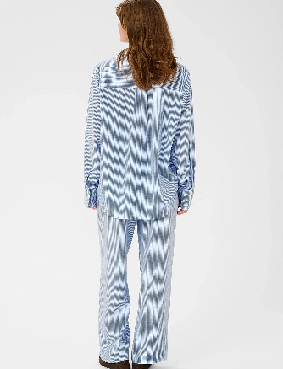 Soaked - SLAria Shirt - linased särgid - regatta and white stripe - 4