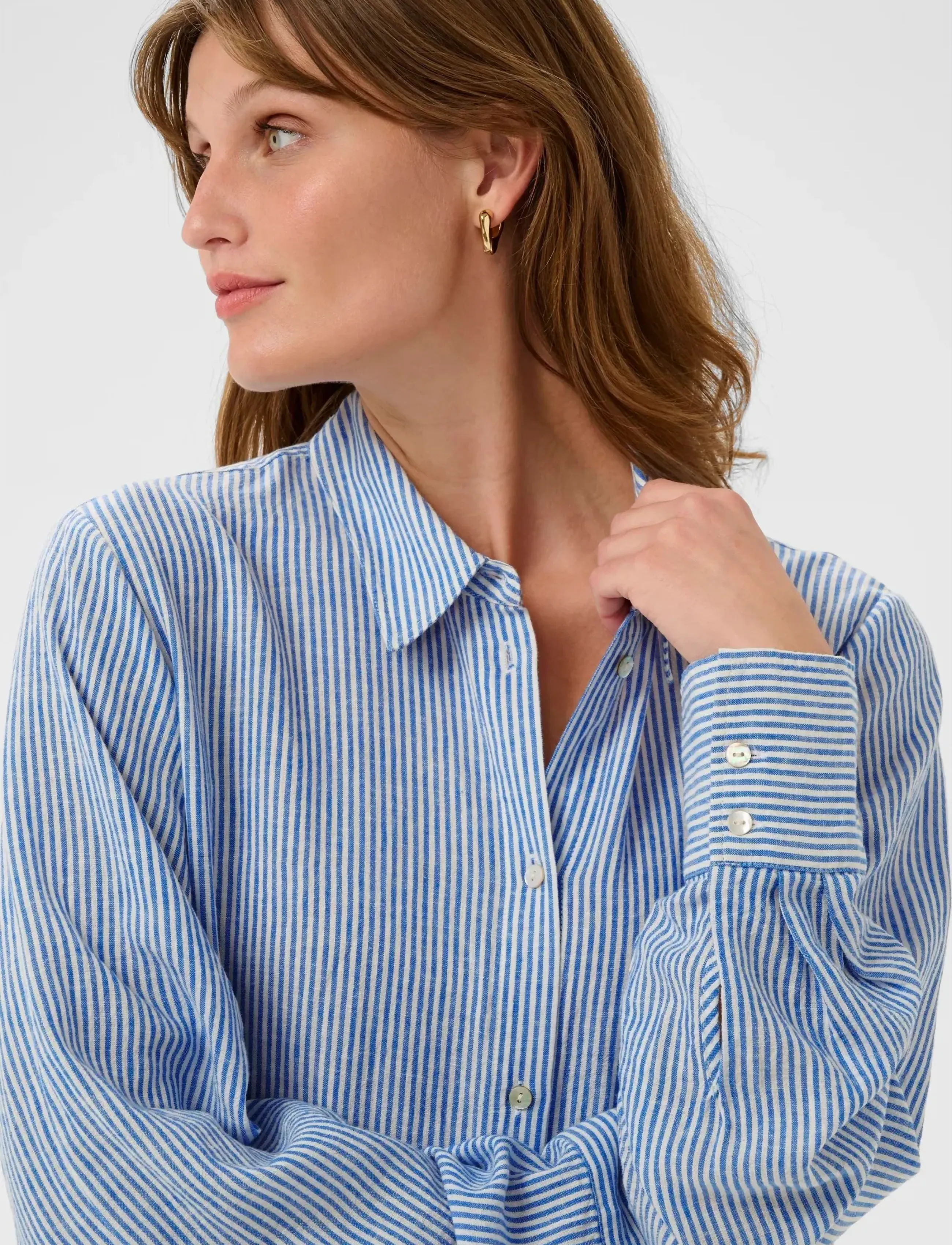 Soaked - SLAria Shirt - hørskjorter - regatta and white stripe - 5