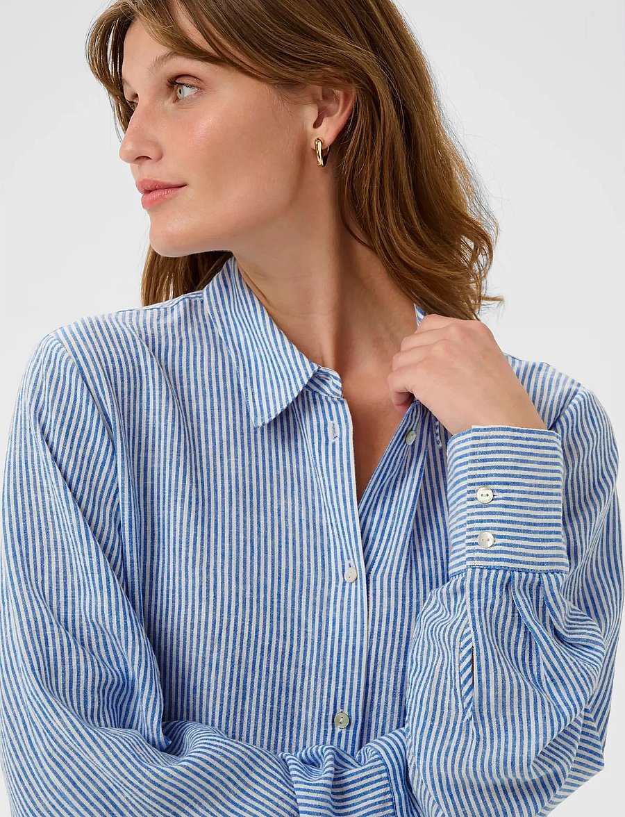 Soaked - SLAria Shirt - linased särgid - regatta and white stripe - 5