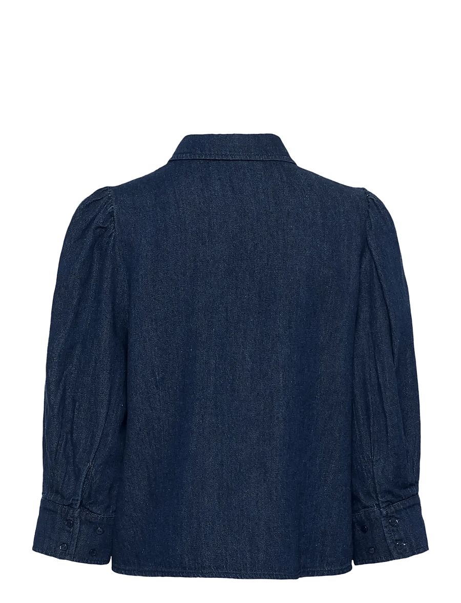 Soaked - SLChaman Hella Shirt - gallaskyrtur - dark blue denim - 2