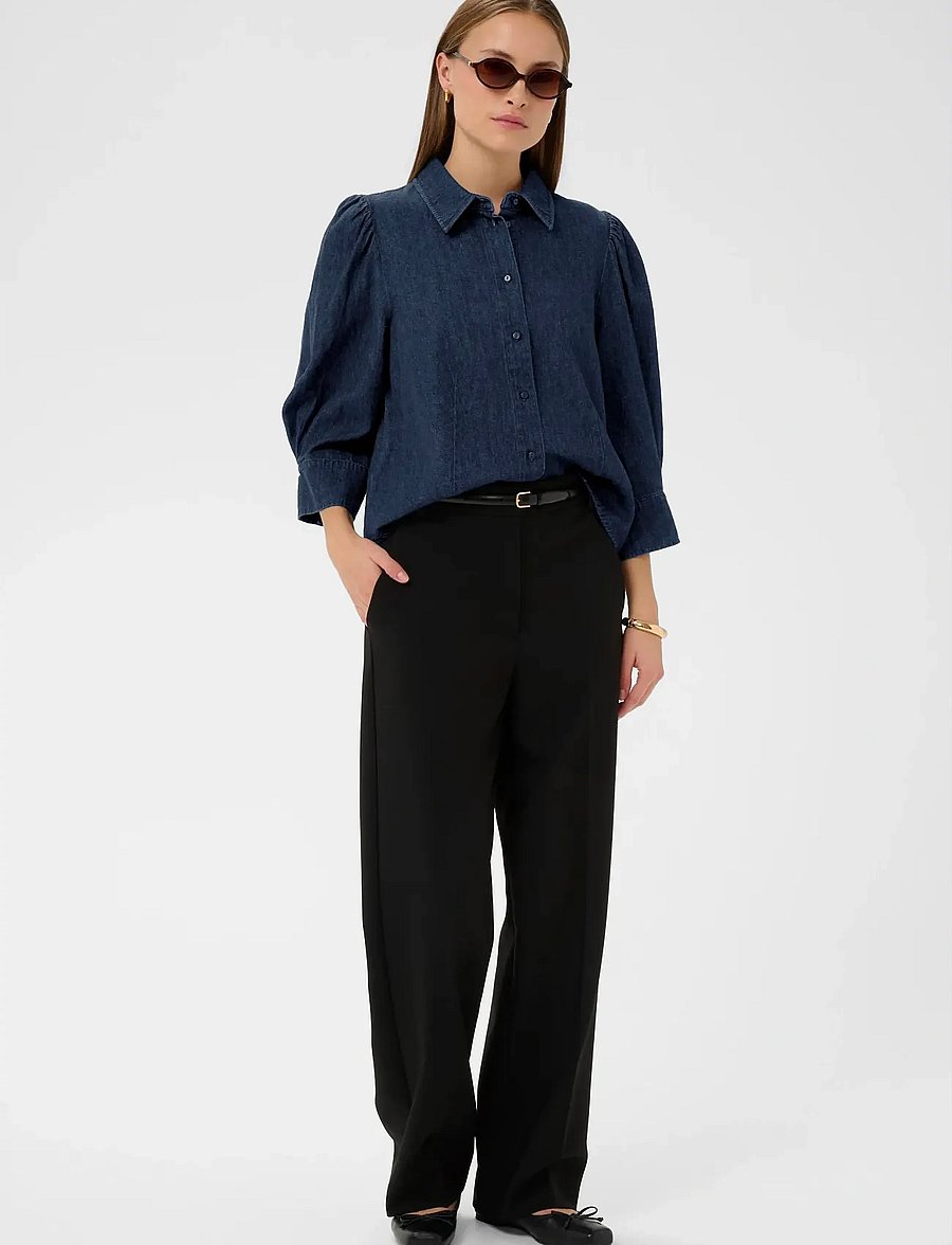 Soaked - SLChaman Hella Shirt - gallaskyrtur - dark blue denim - 3