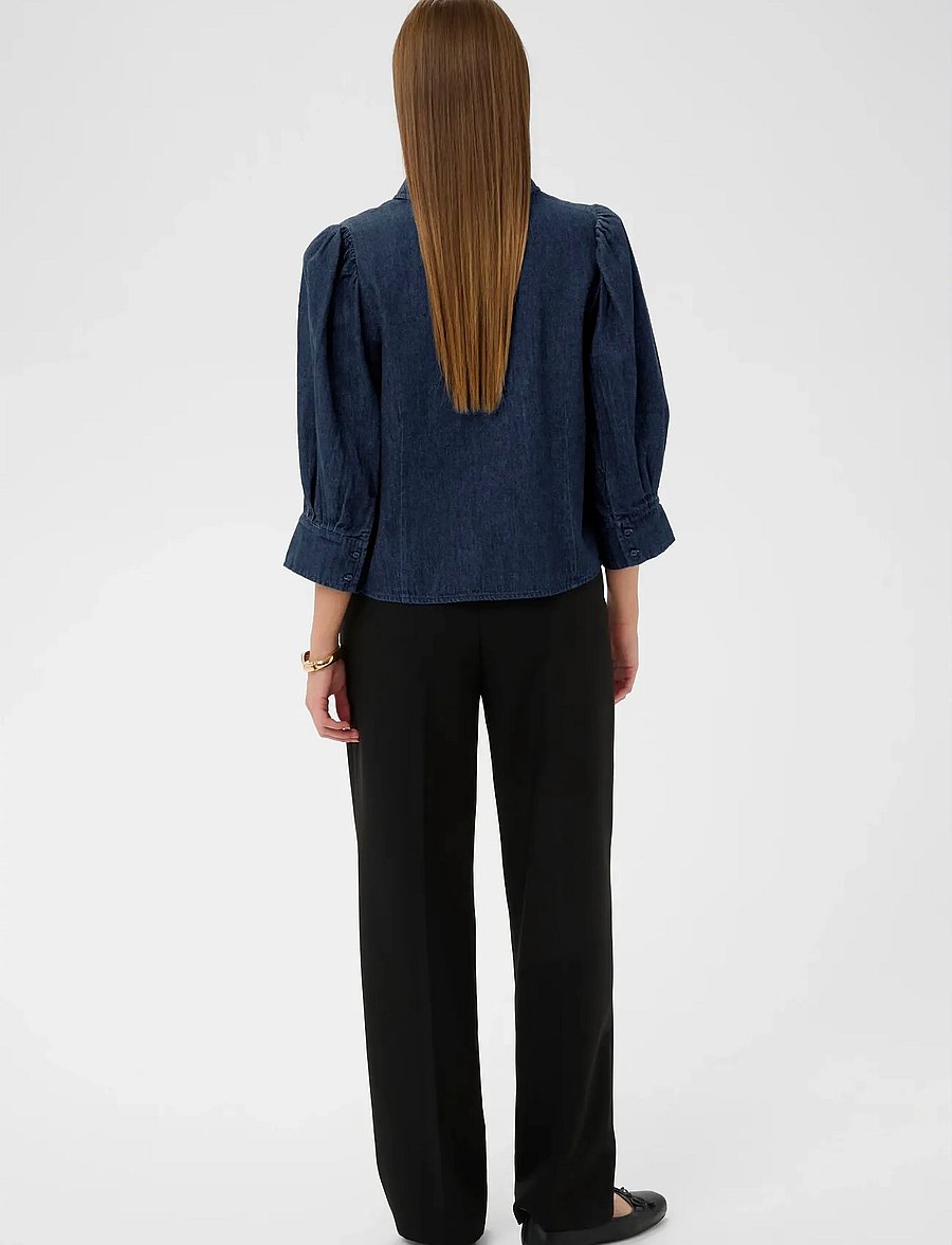 Soaked - SLChaman Hella Shirt - gallaskyrtur - dark blue denim - 4