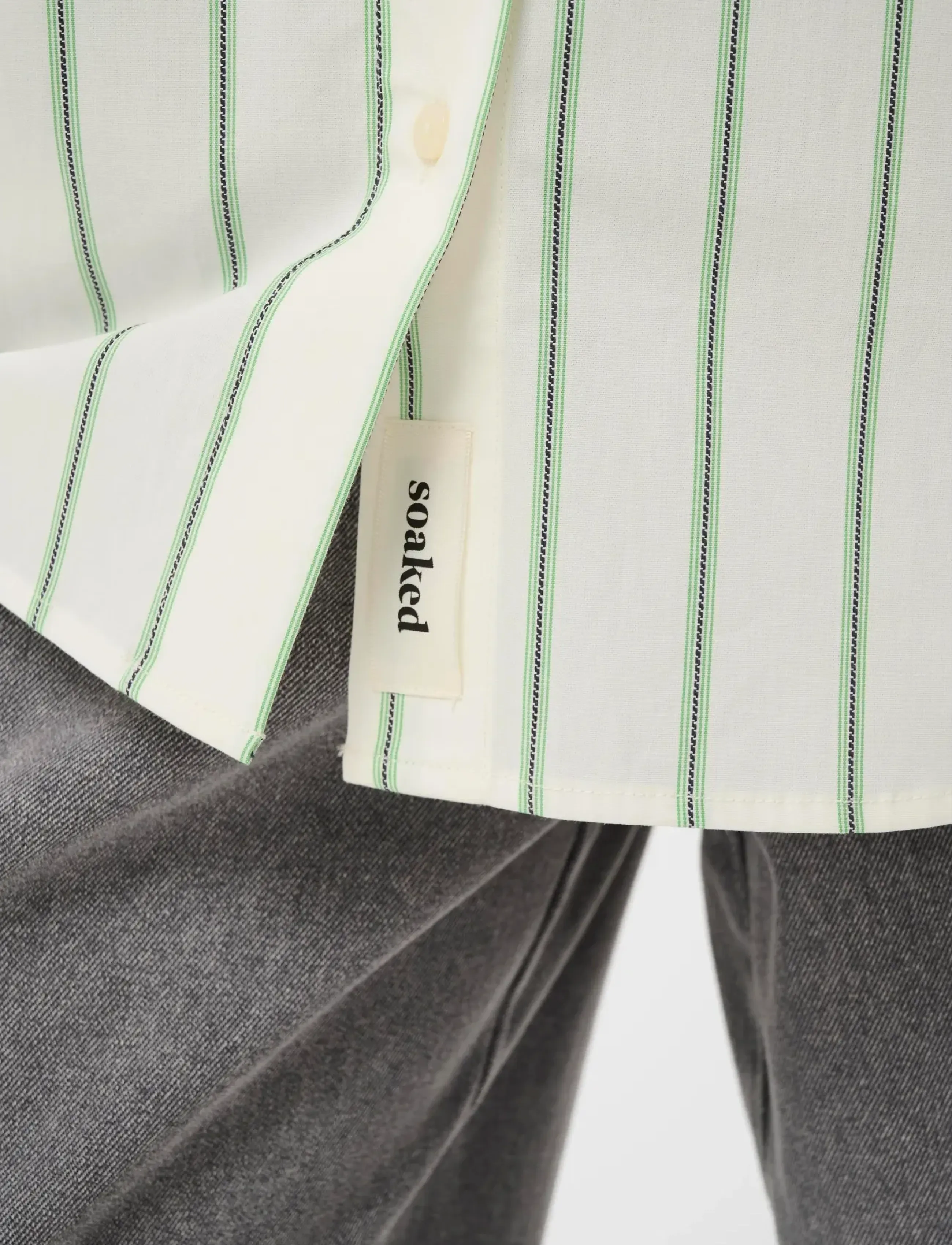 Soaked - SLNoelle Striped Shirt - chemises à manches longues - vibrant green and white stripe - 5