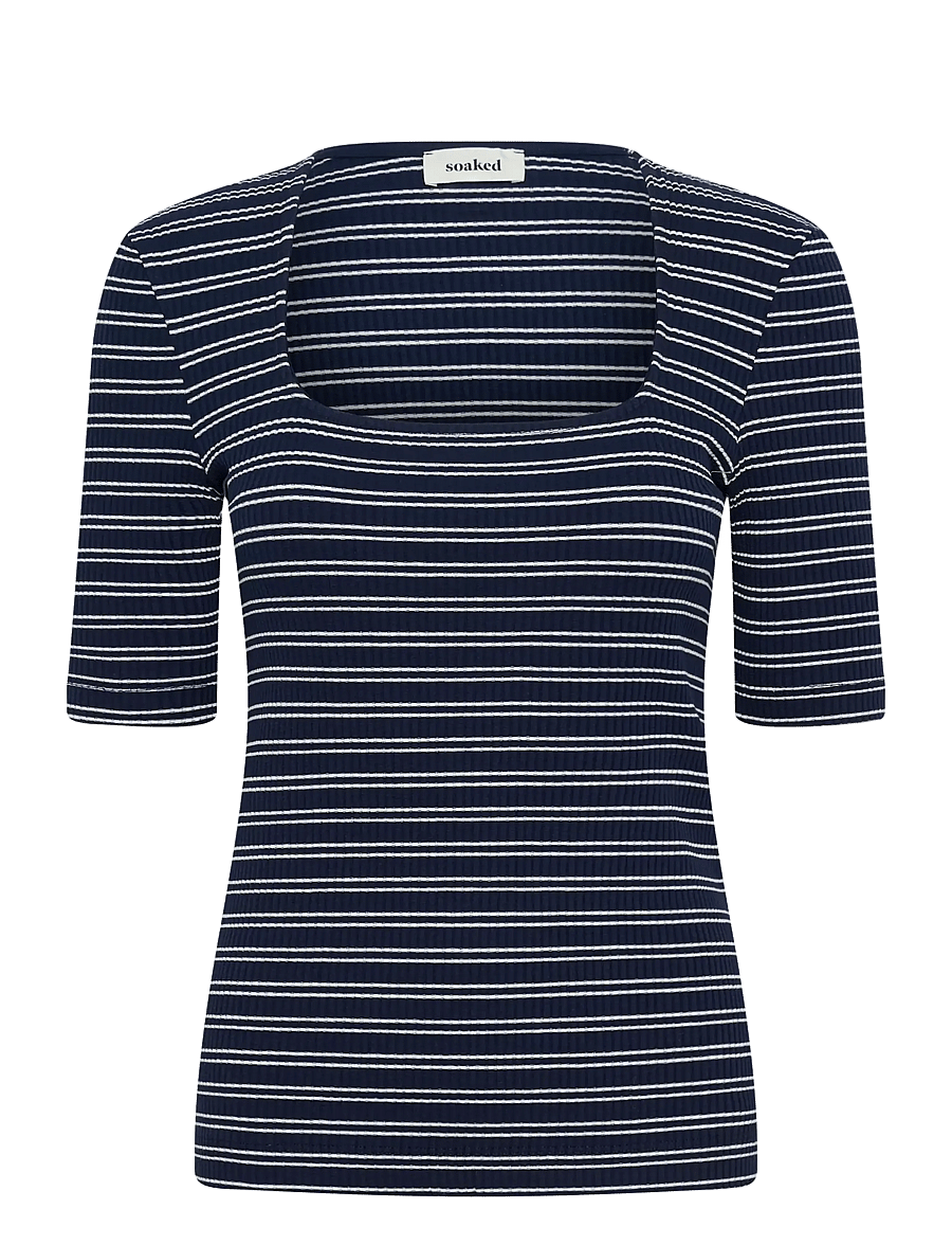 Soaked - SLSimone Striped Tee - t-shirts - india ink stripe - 1