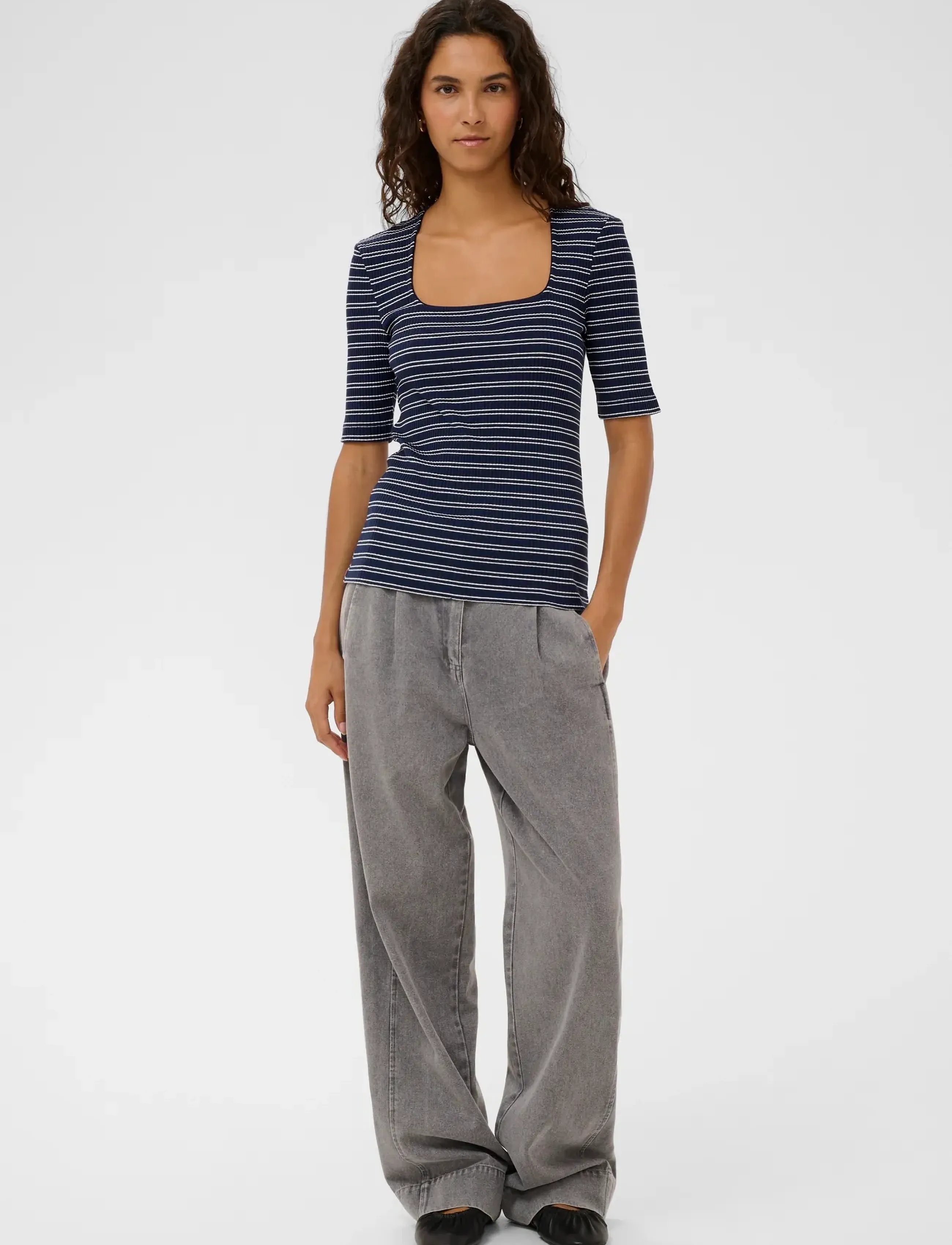 Soaked - SLSimone Striped Tee - madalaimad hinnad - india ink stripe - 3