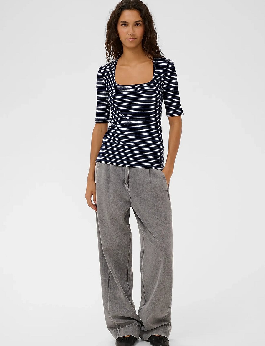 Soaked - SLSimone Striped Tee - t-shirts - india ink stripe - 3