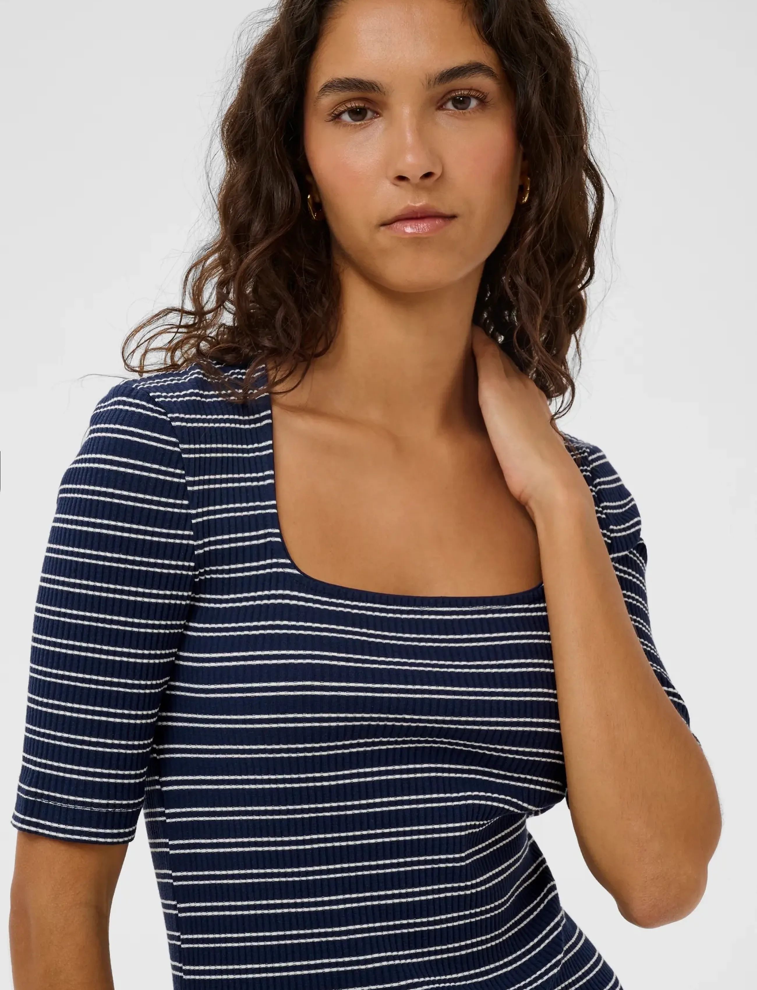 Soaked - SLSimone Striped Tee - stuttermarbolir - india ink stripe - 5